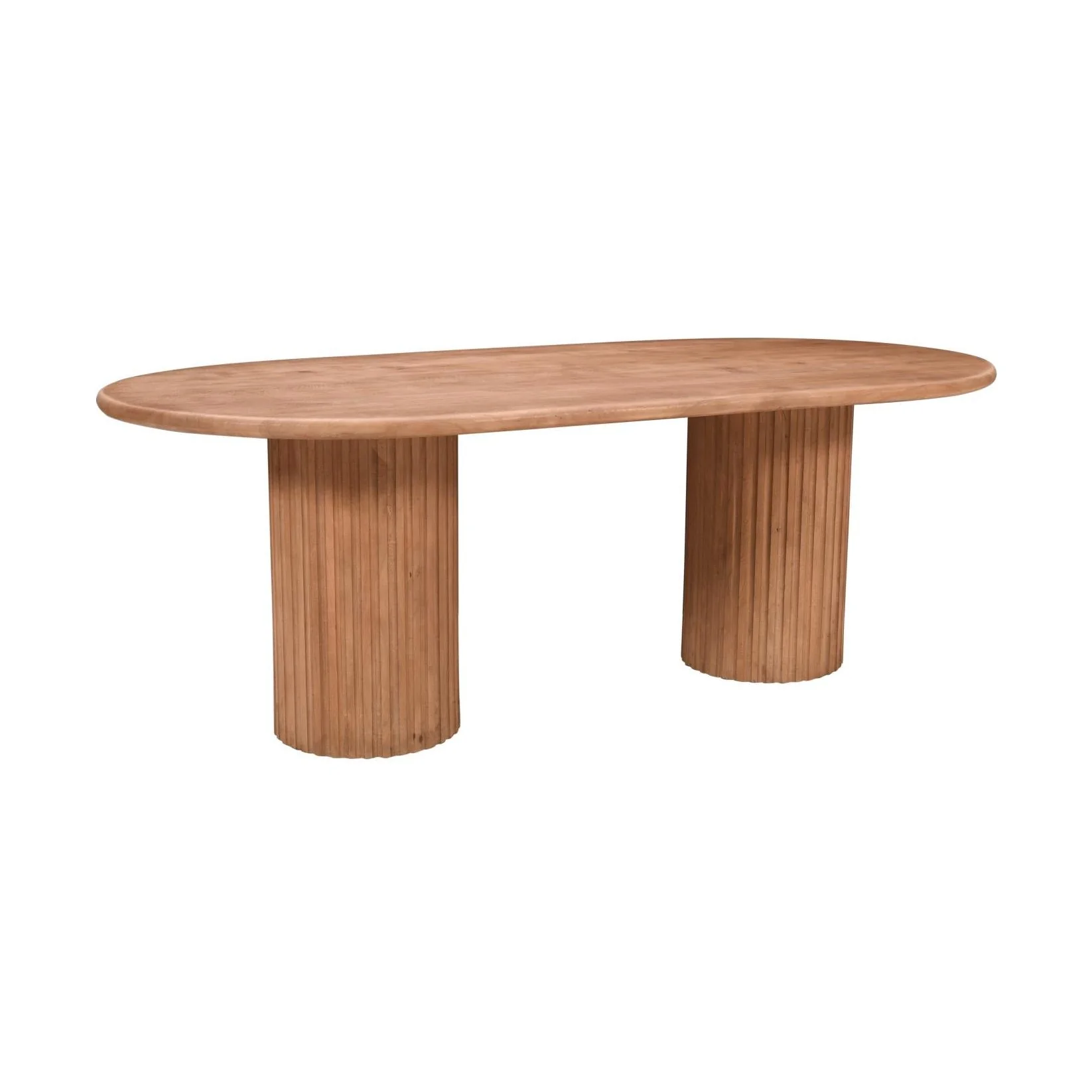 Breck 84" Double Pedestal Dining Table – Natural Oak - Image 3