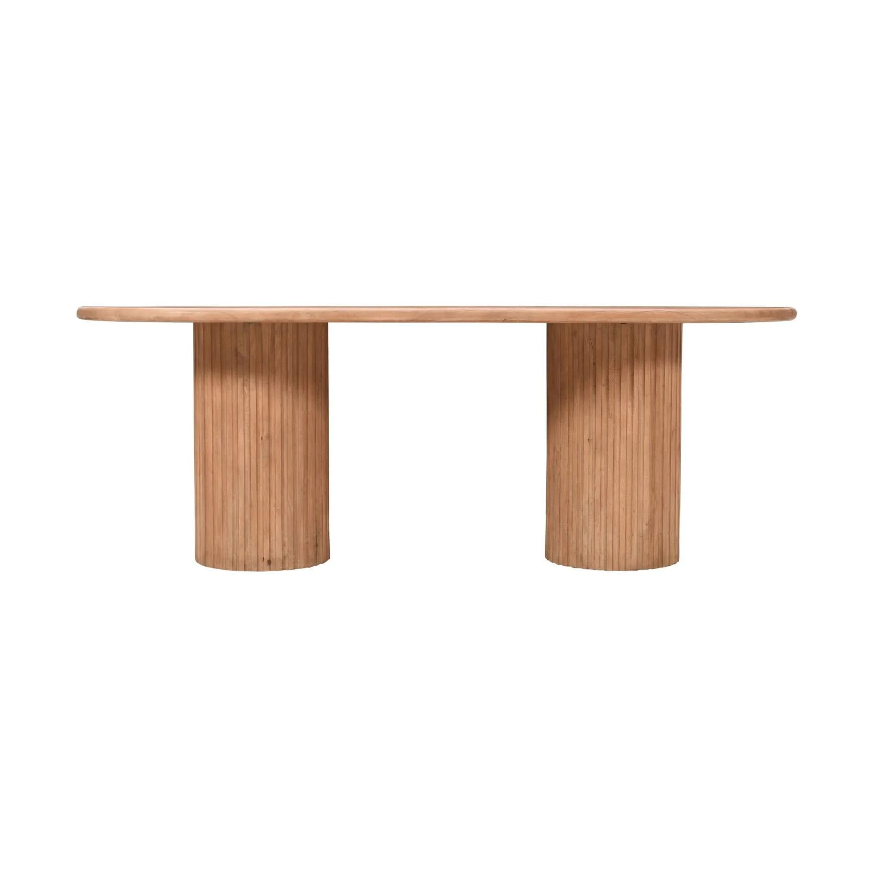 Breck 84" Double Pedestal Dining Table – Natural Oak - Image 7