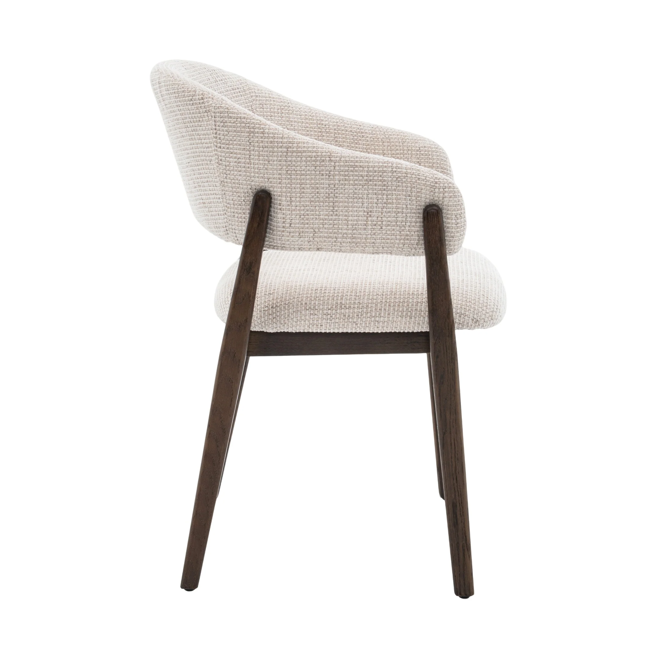 Brina Dining Chair – Beige Upholstery & Dirty Oak Wood Frame - Image 6