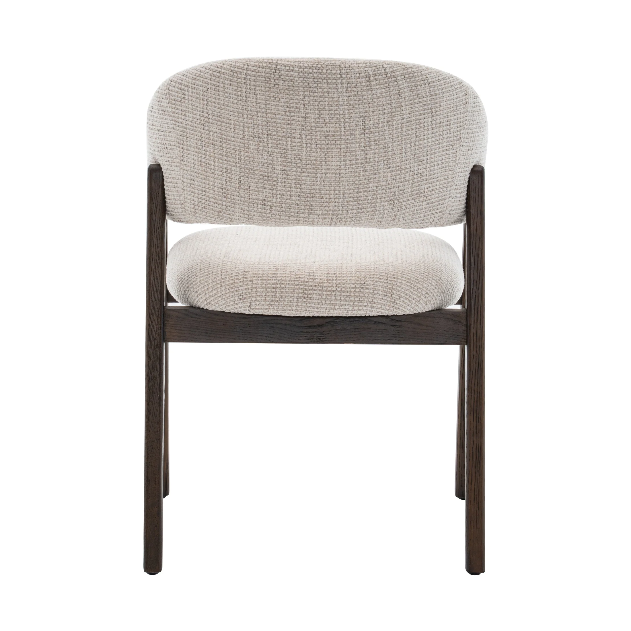 Brina Dining Chair – Beige Upholstery & Dirty Oak Wood Frame - Image 7