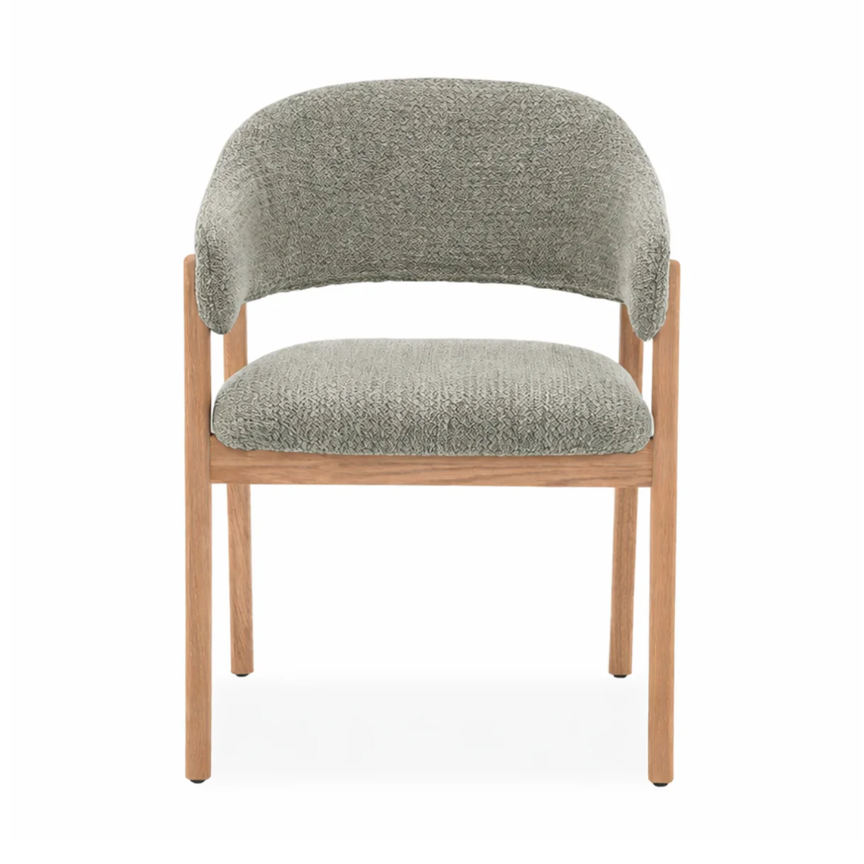 Brina Dining Chair – Mint Green Upholstery & Natural Wood Frame