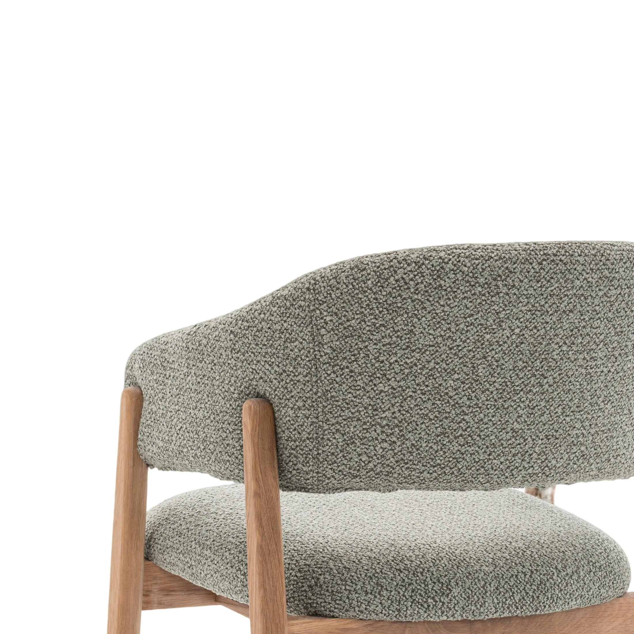 Brina Dining Chair – Mint Green Upholstery & Natural Wood Frame - Image 6