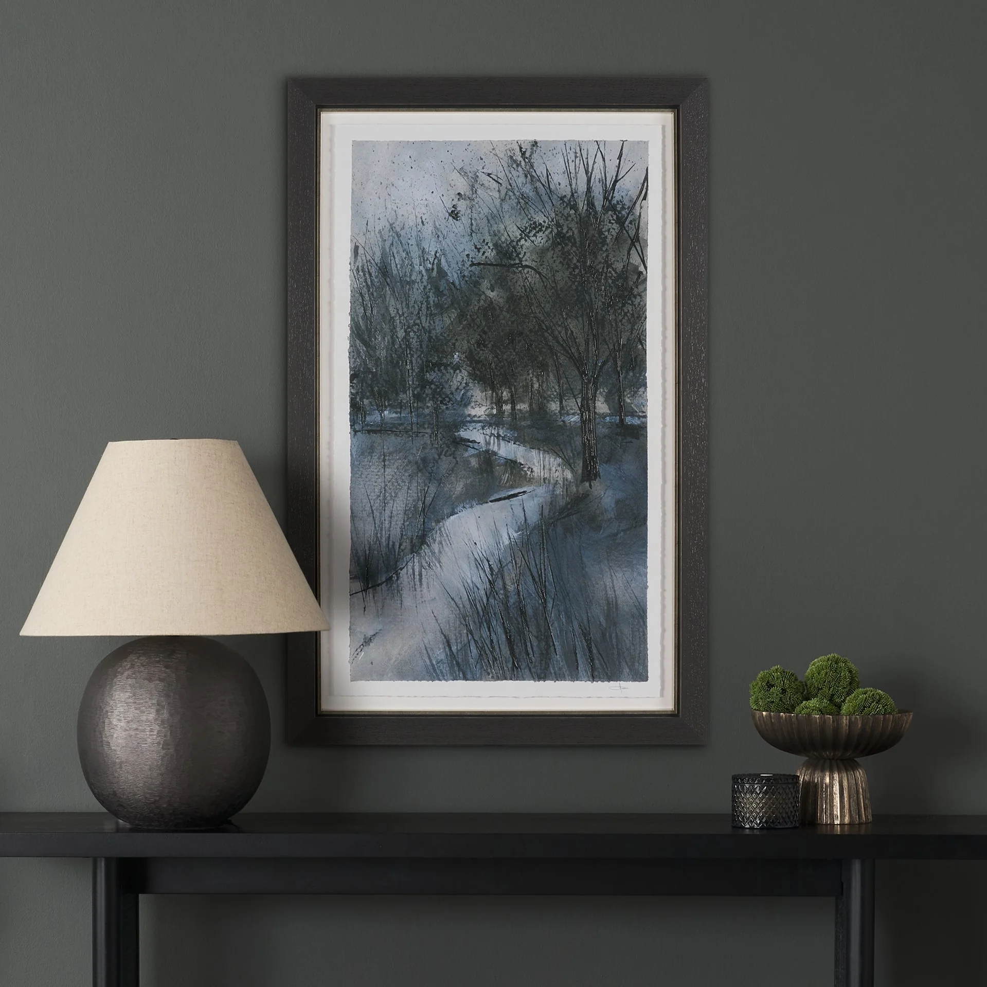 Brook and Willows Textured Framed Artwork - Image 16
