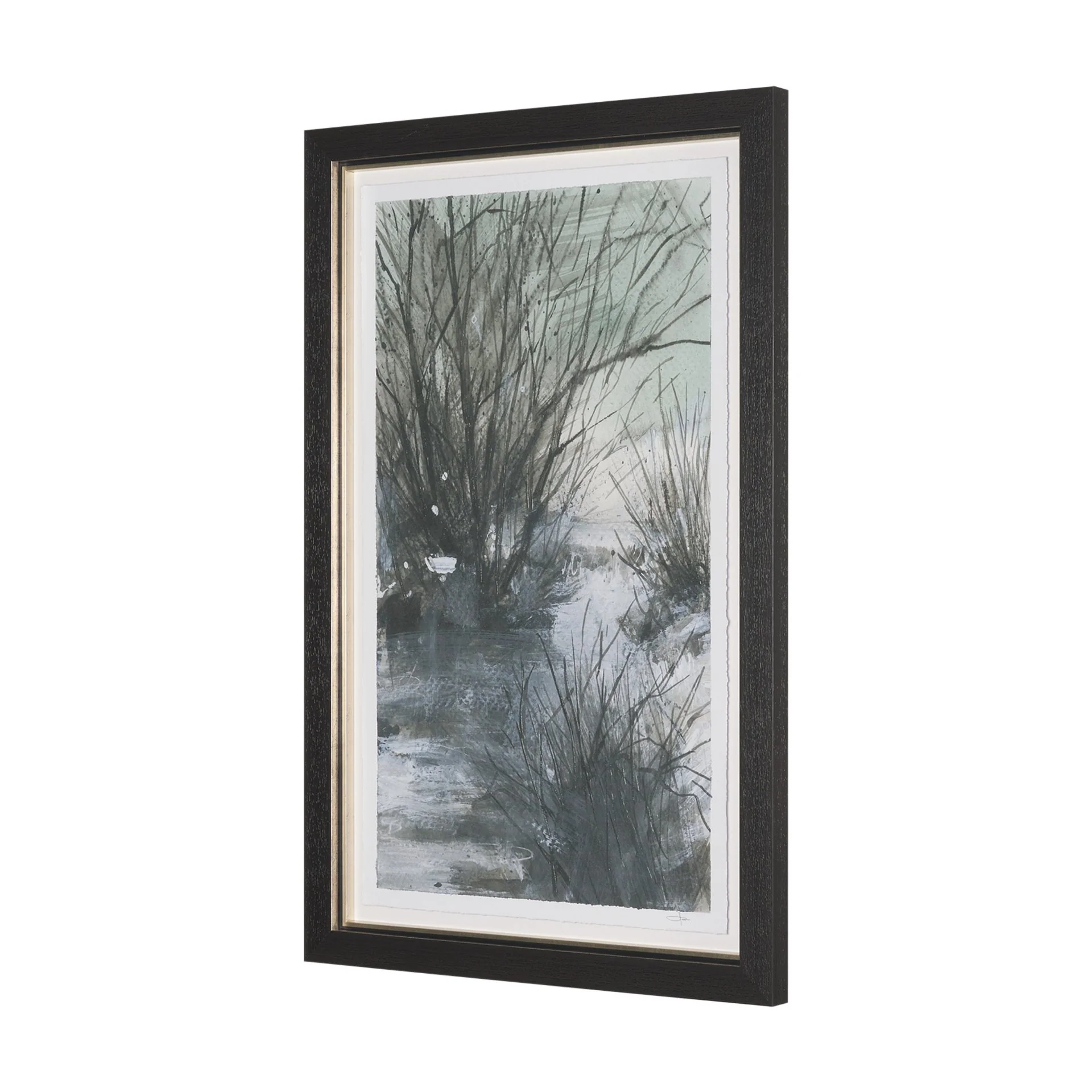 Brook and Willows Textured Framed Artwork - Image 2