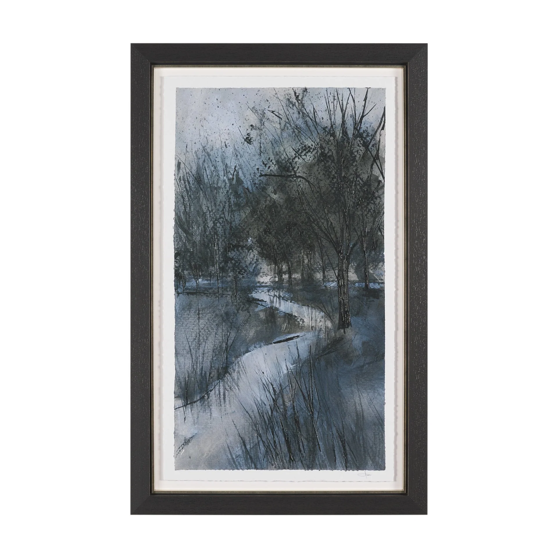 Brook and Willows Textured Framed Artwork - Image 9