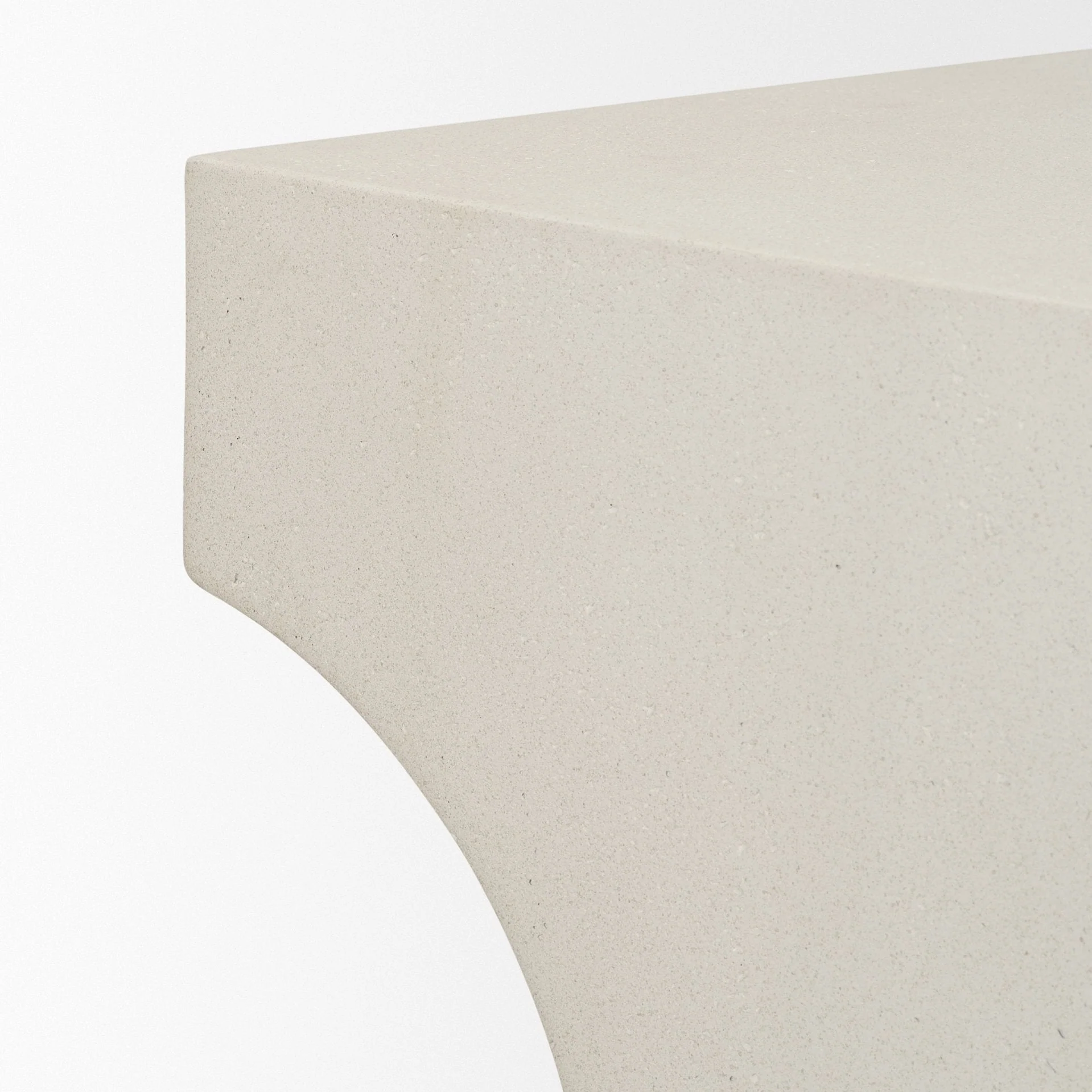Bunda Square Sculptural Stone Finish Accent Table - Image 5