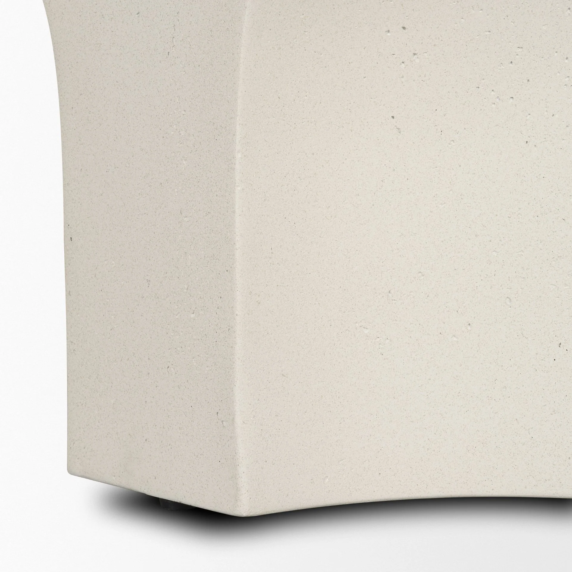 Bunda Square Sculptural Stone Finish Accent Table - Image 7