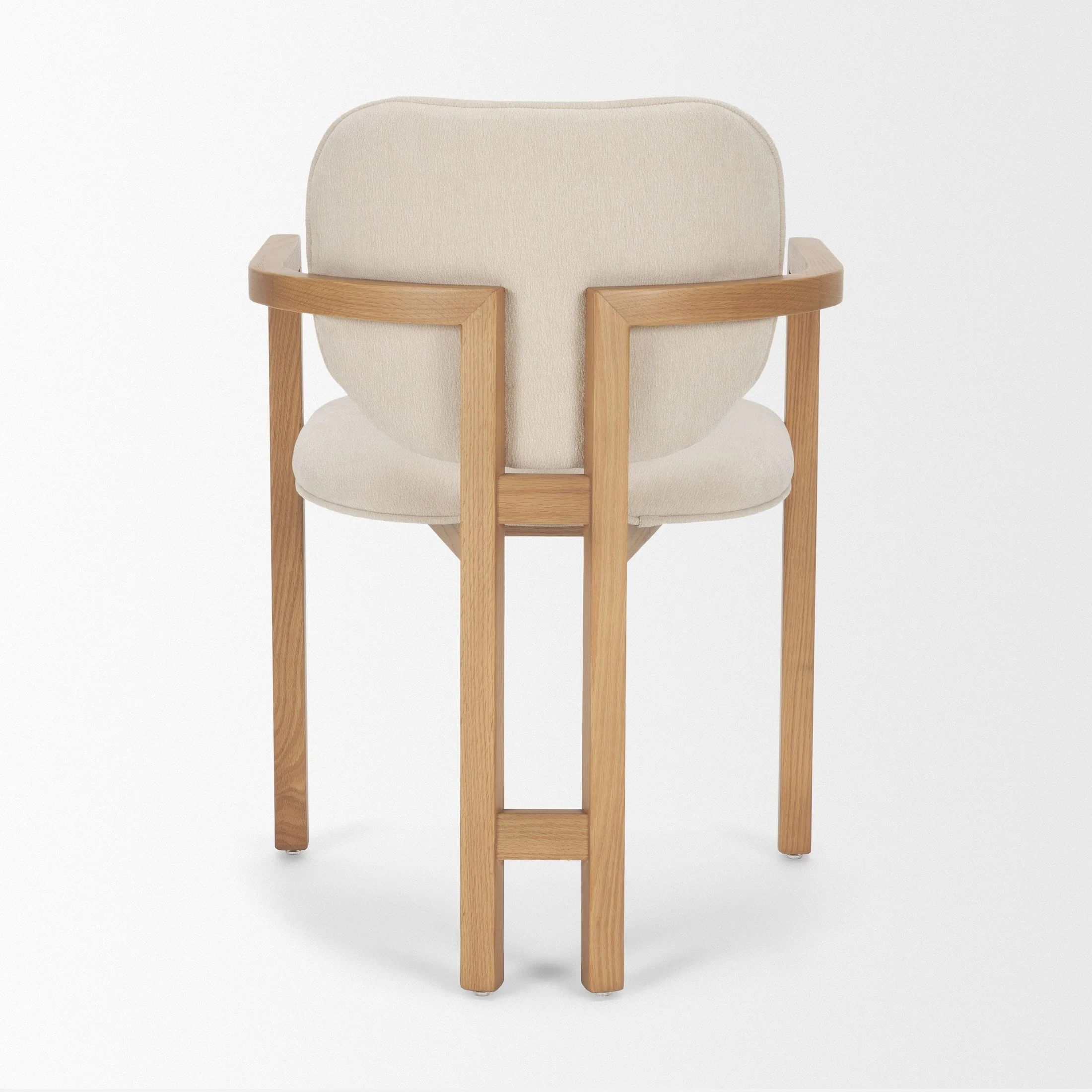 Carlisle Curved Cream Dining Chair - Image 5