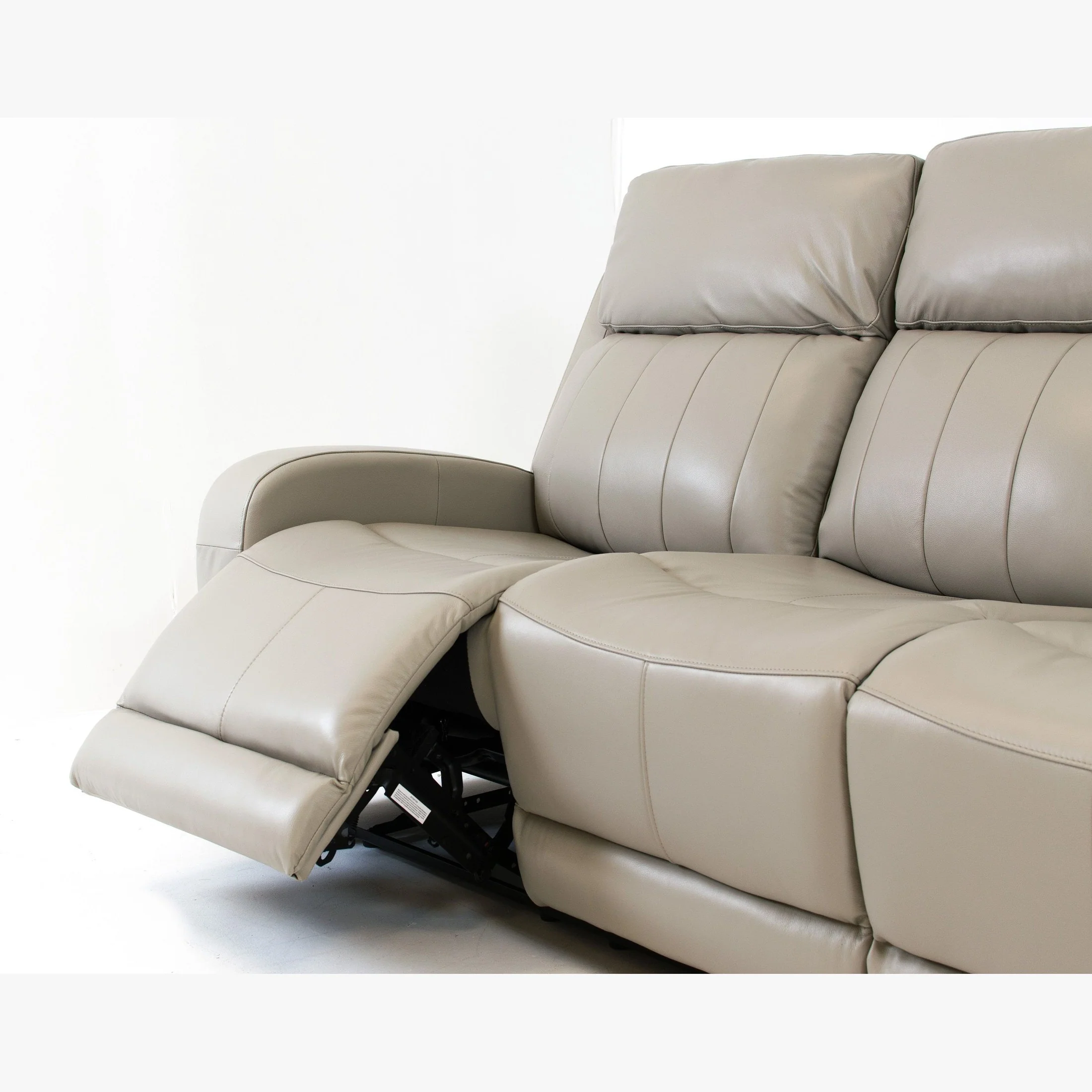 Carrara Genuine Leather Power Reclining Sofa - Cloudy - Image 8