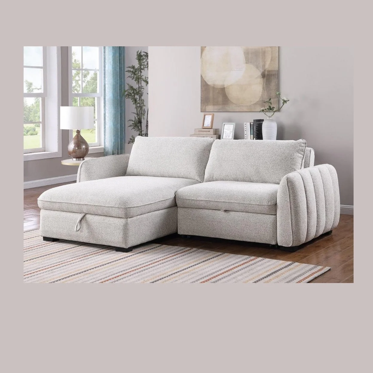 Cassey Pullout Sleeper Sectional with  Storage Chaise - Image 10