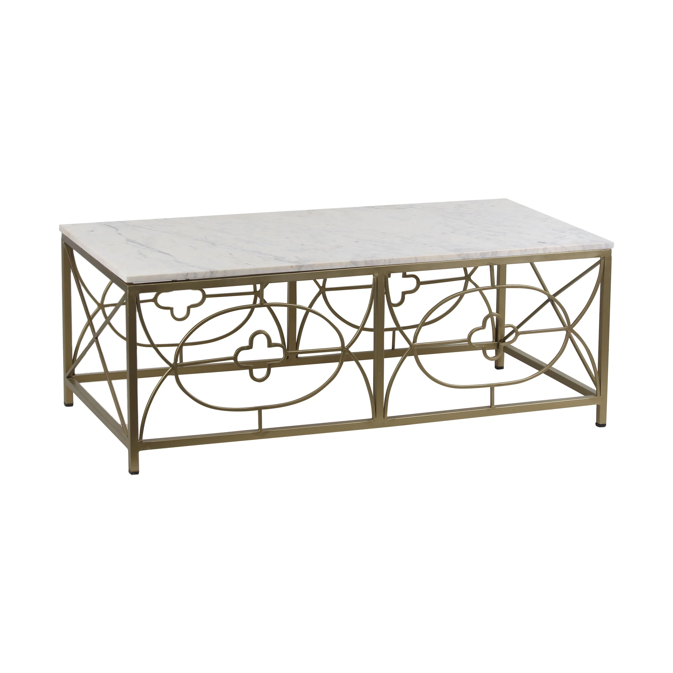 Catherine Coffee Table Gold with Marble top - Image 2