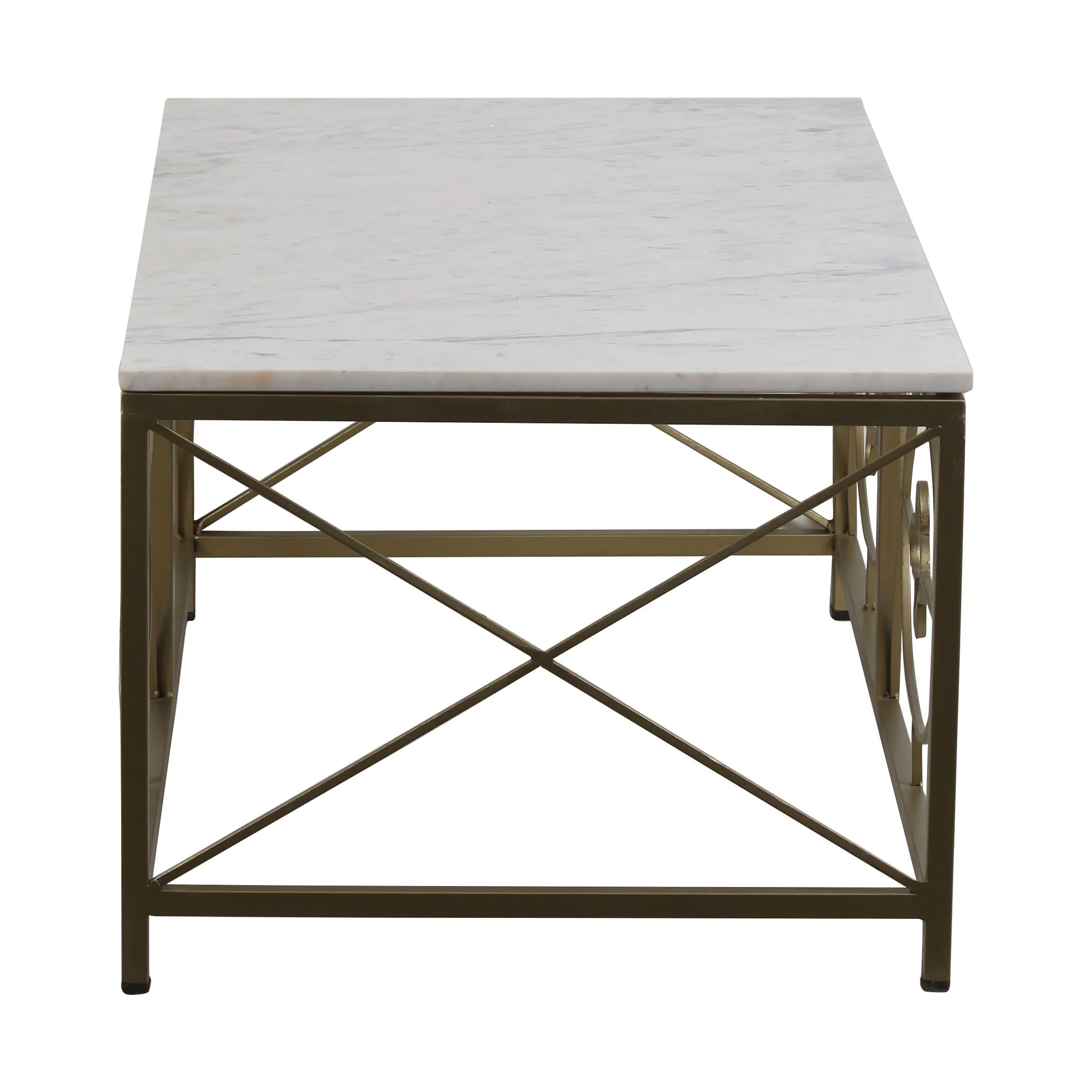 Catherine Coffee Table Gold with Marble top - Image 3