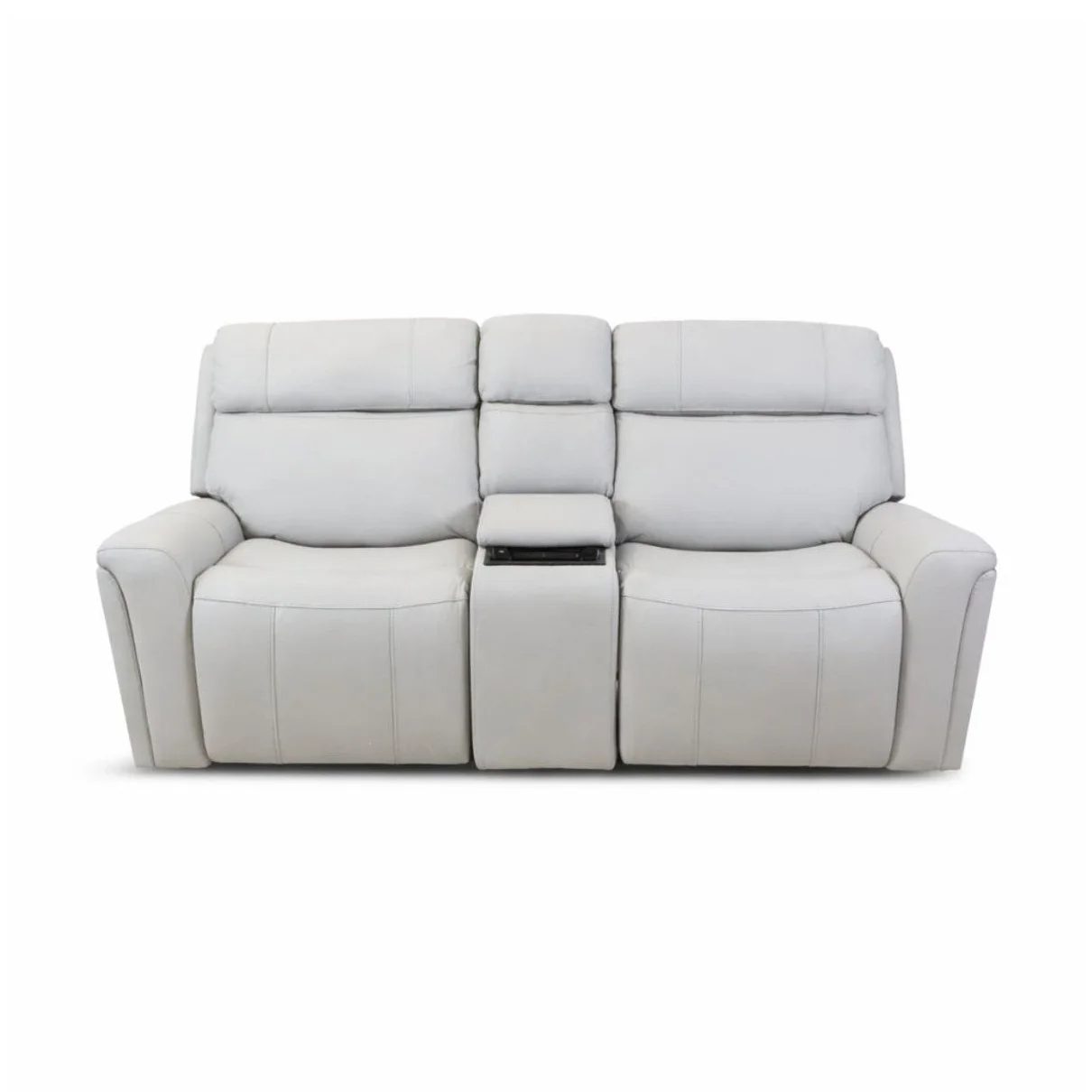 Cavallo Genuine Leather Power Recliner Loveseat with Console - Image 13