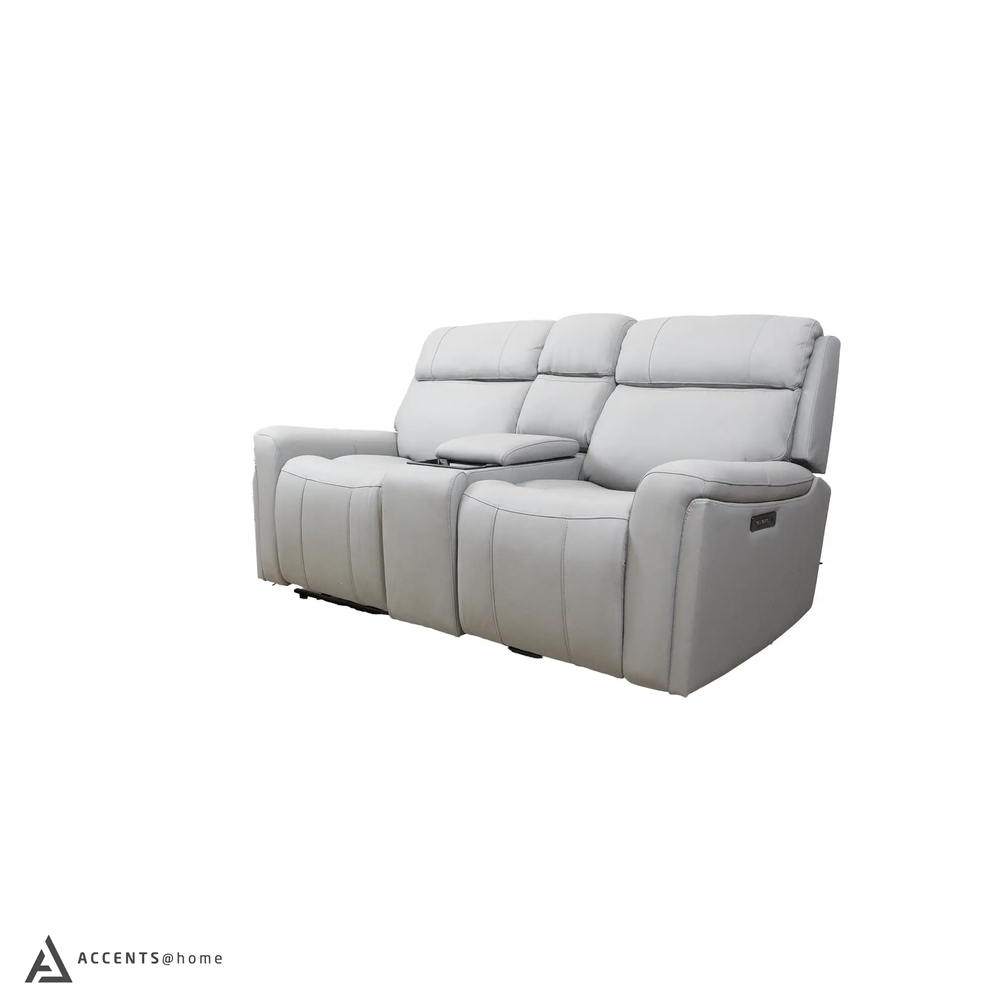 Cavallo Genuine Leather Power Recliner Loveseat with Console - Image 14