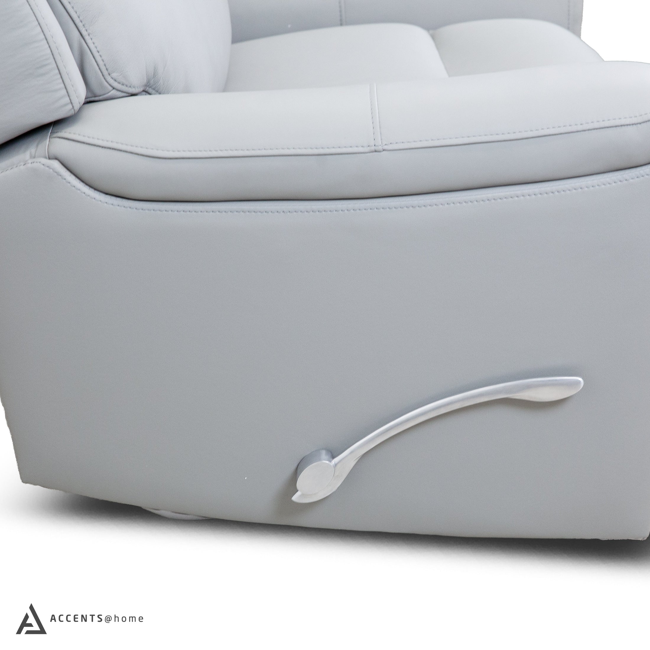Cavallo Genuine Leather Swivel Manual Recliner Chair - Image 15