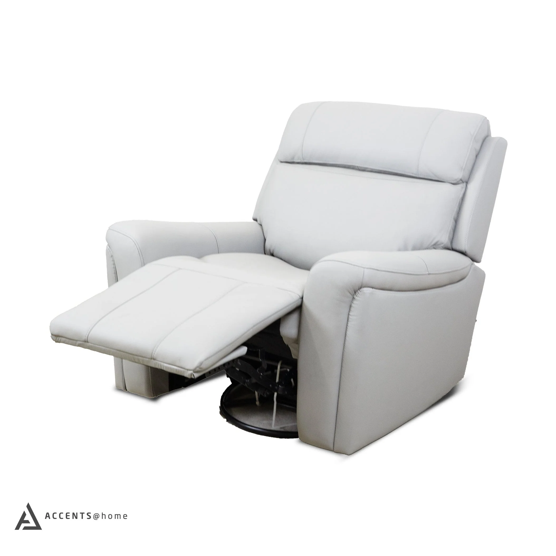 Cavallo Genuine Leather Swivel Manual Recliner Chair - Image 17