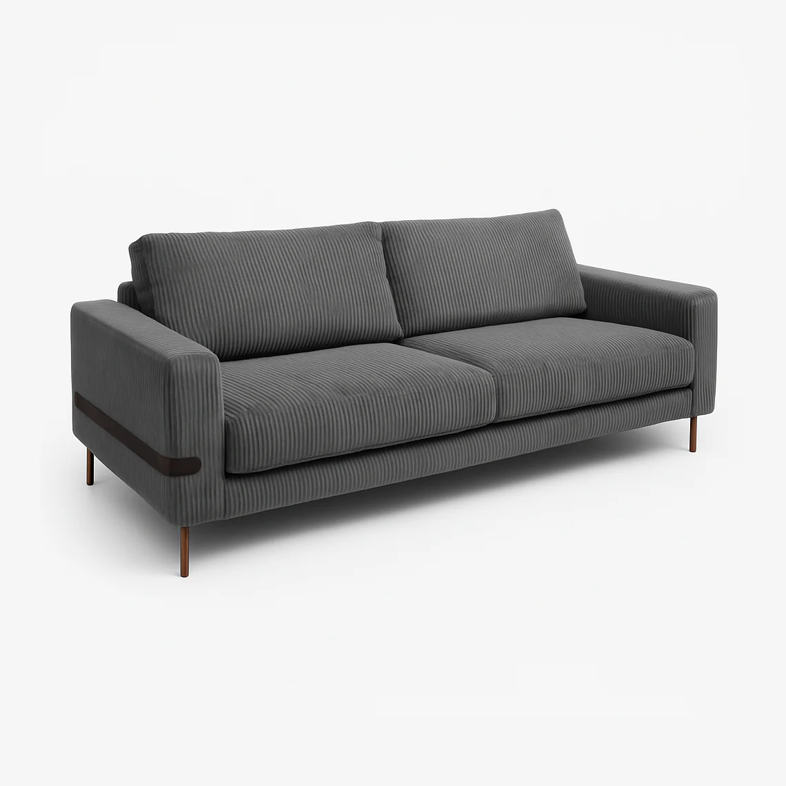 Chadwick Fabric Sofa - Dark Grey - Image 3