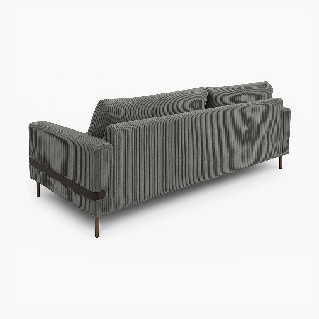 Chadwick Fabric Sofa - Dark Grey - Image 4