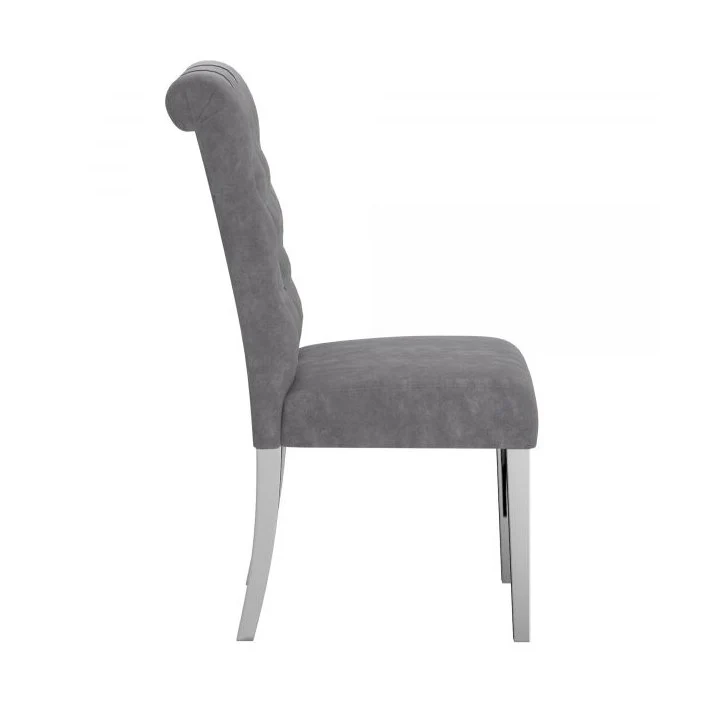 Chloe Side Chair, set of 2 in Grey - Image 5