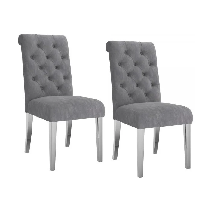 Chloe Side Chair, set of 2 in Grey - Image 7