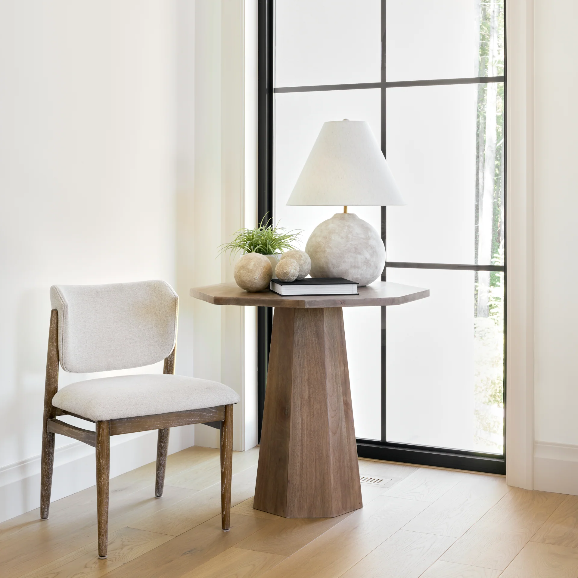 Cline Cream Fabric Upholstered Dining Chair - Image 14