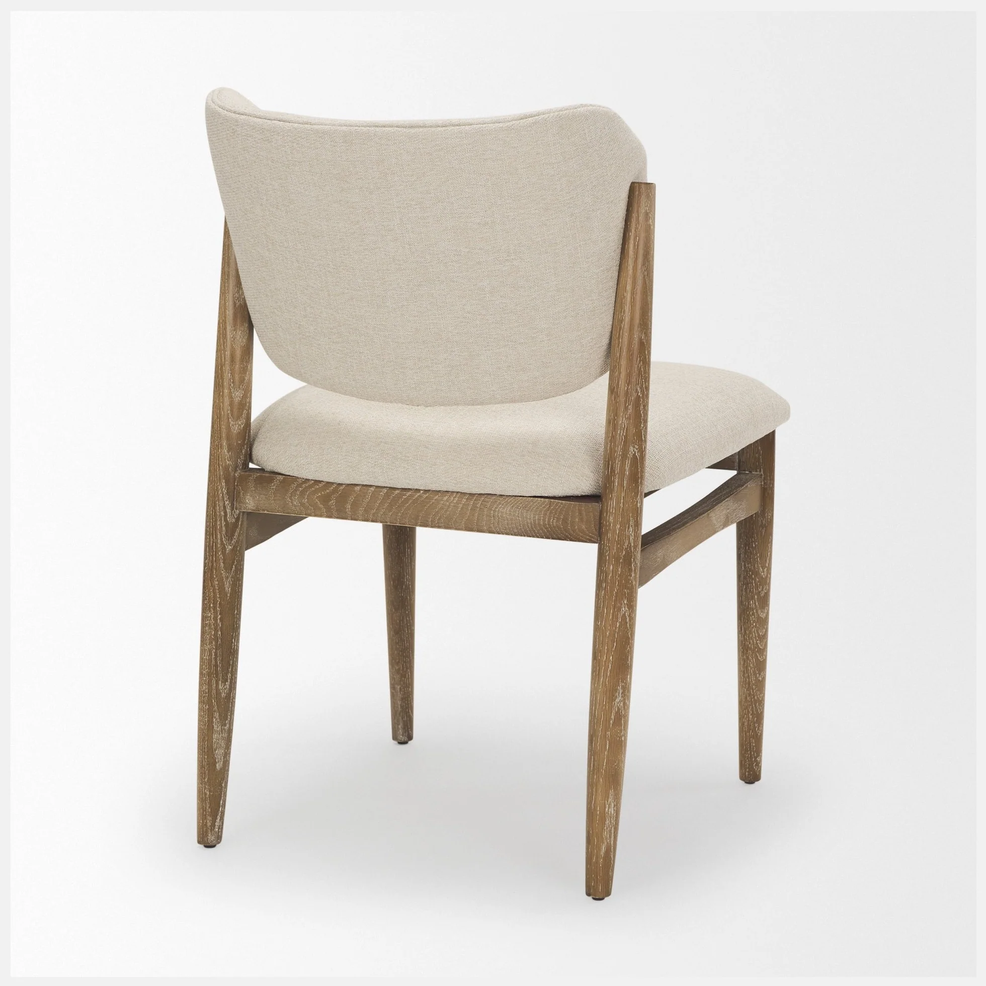 Cline Cream Fabric Upholstered Dining Chair - Image 6