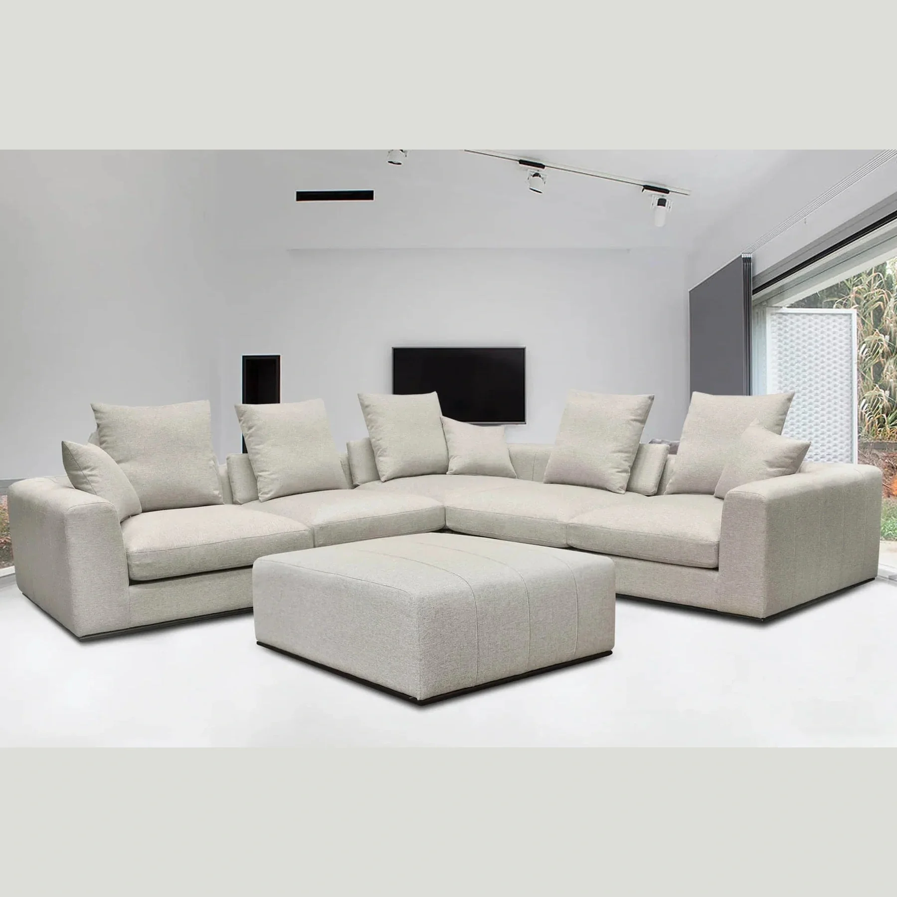 Cresswyn Ottoman - Alba Stone - Image 4