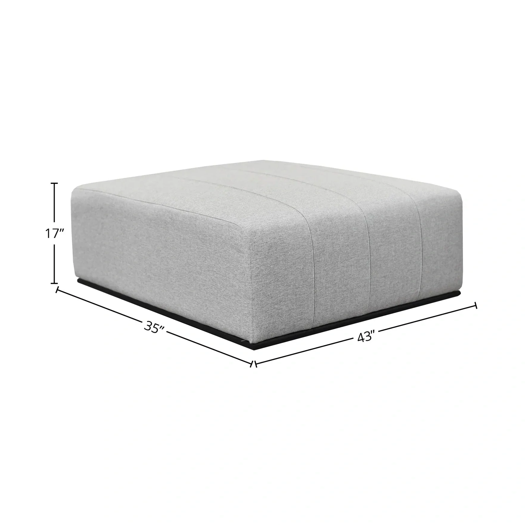 Cresswyn Ottoman - Alba Stone - Image 5