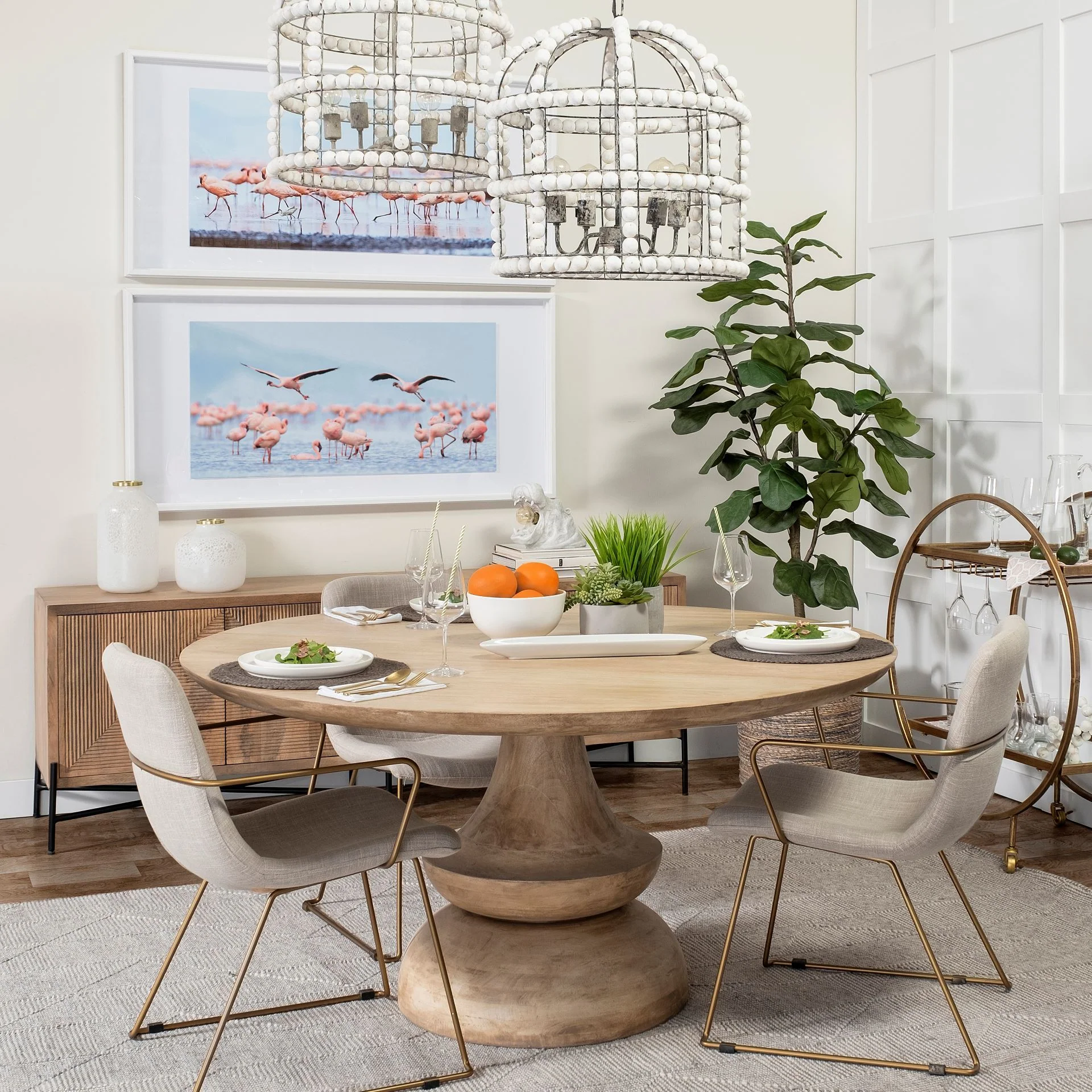 Crossman 60" Round Top & Pedestal Base Dining Table - Image 4