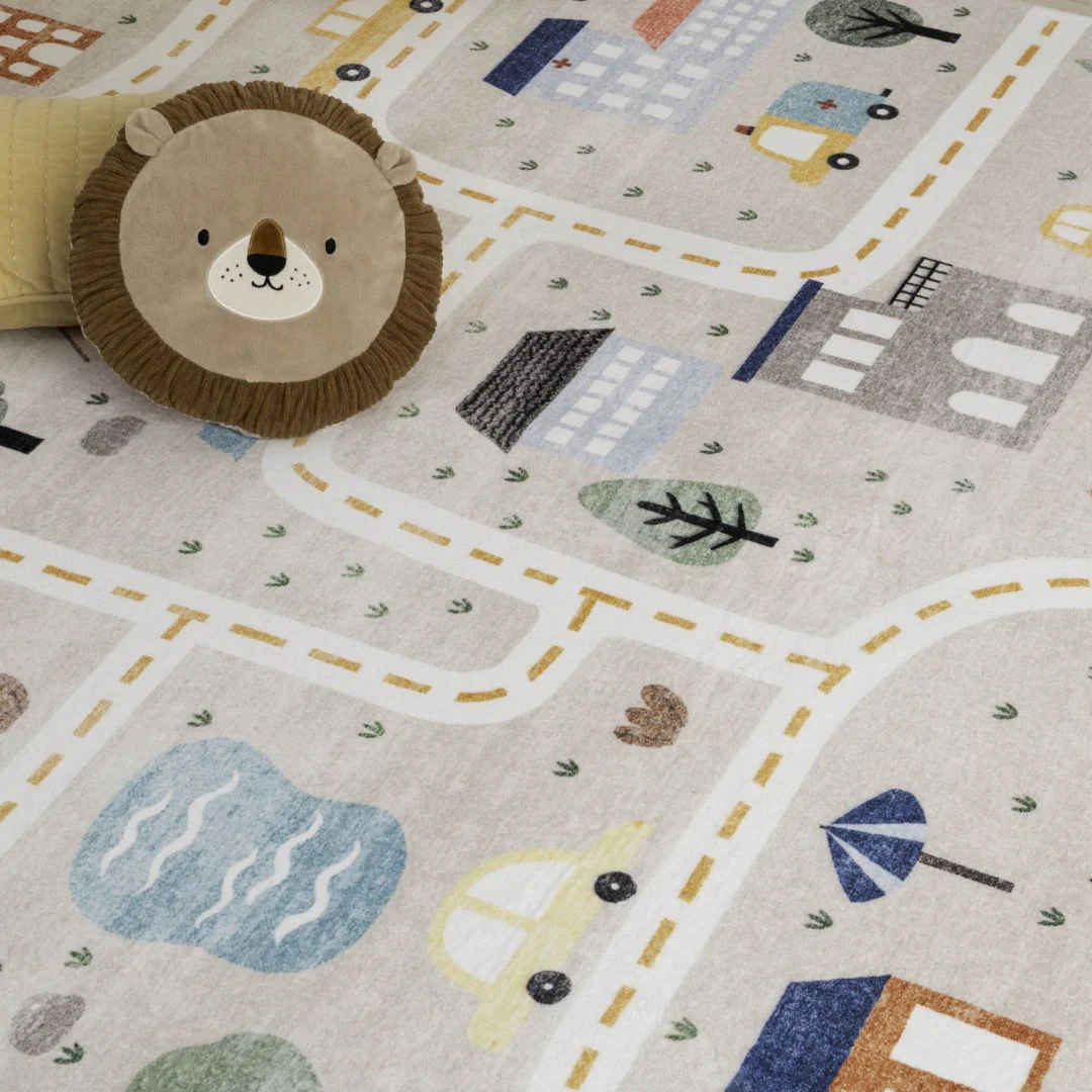 Daisy Blue Modern Floral Area Rug - Image 4