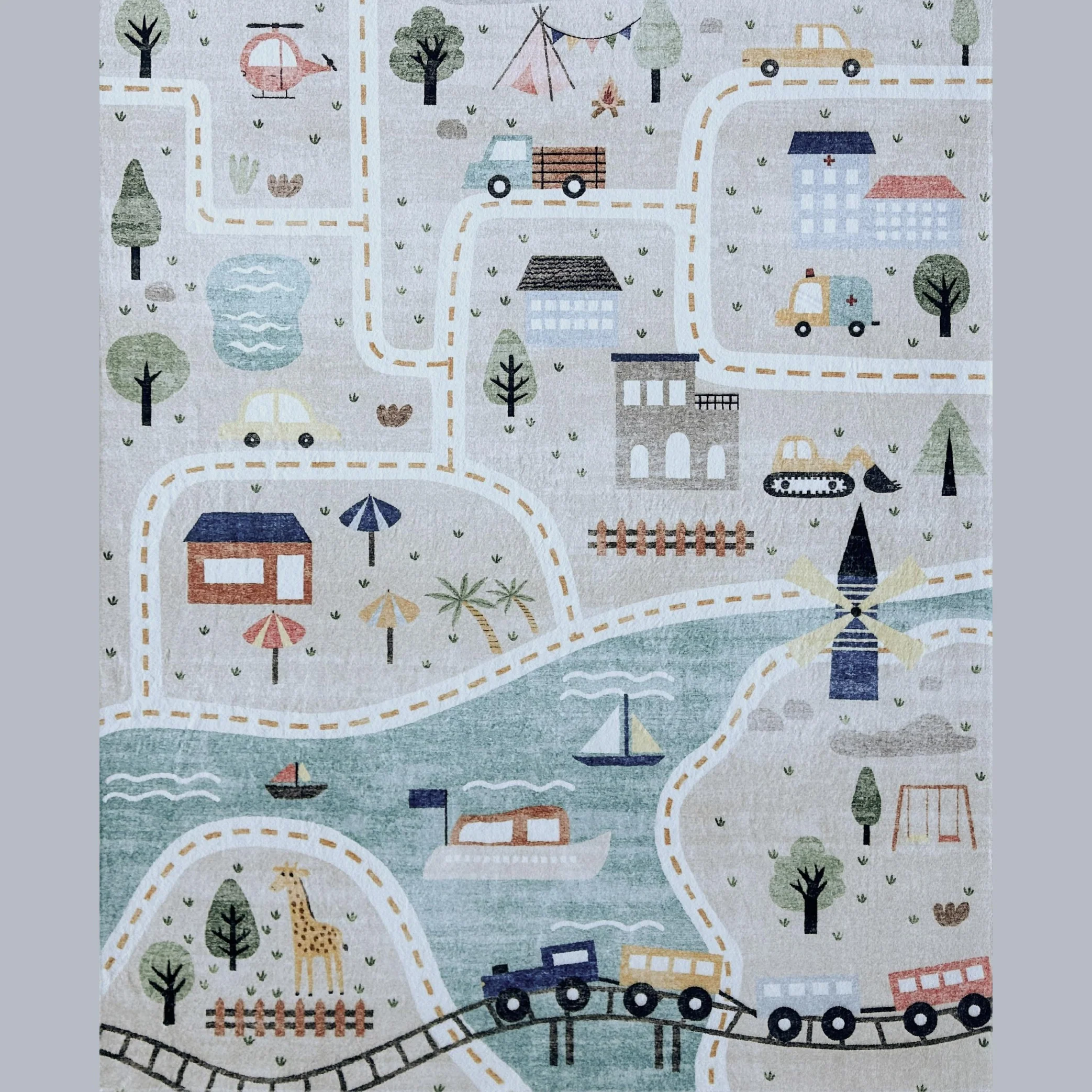 Daisy Blue Modern Floral Area Rug - Image 8