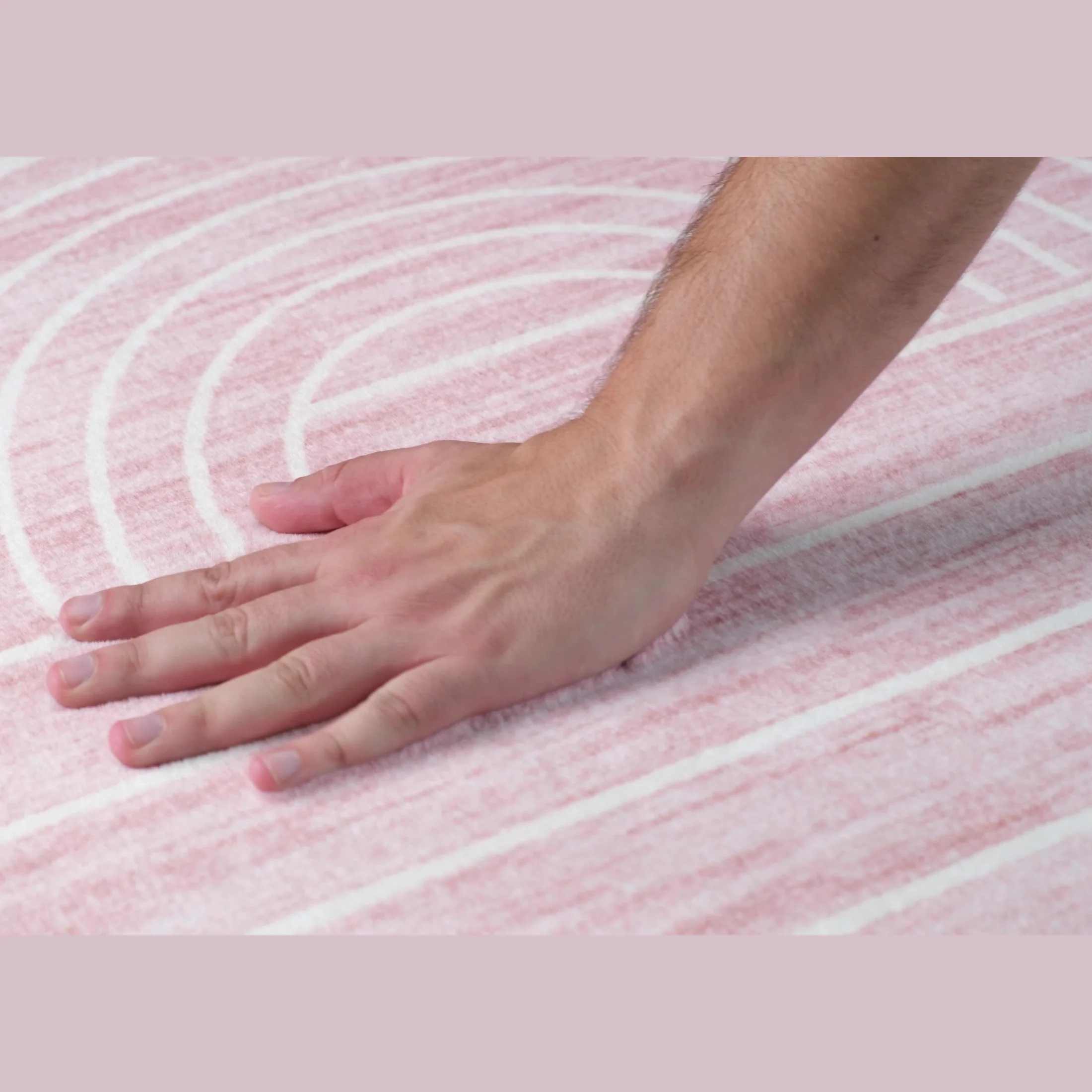 Pastel Pink Daisy Delight Area Rug - Image 6