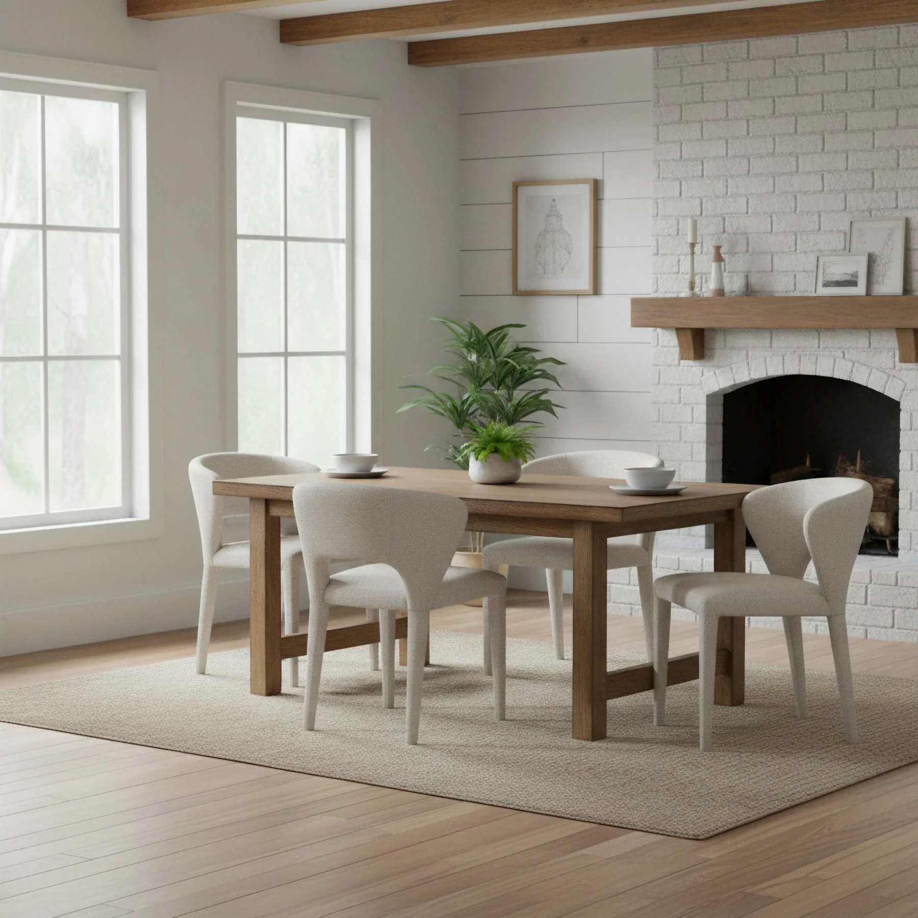 Dakota Dining Chair - Vanilla Tweed - Image 2