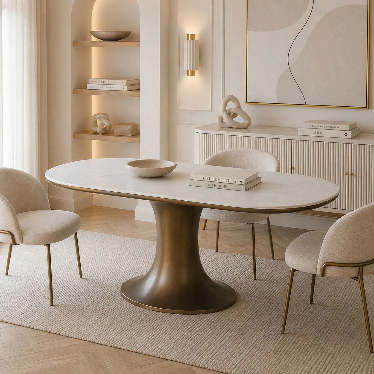 Daphne Dining Table with Crystal Stone Top - Image 2