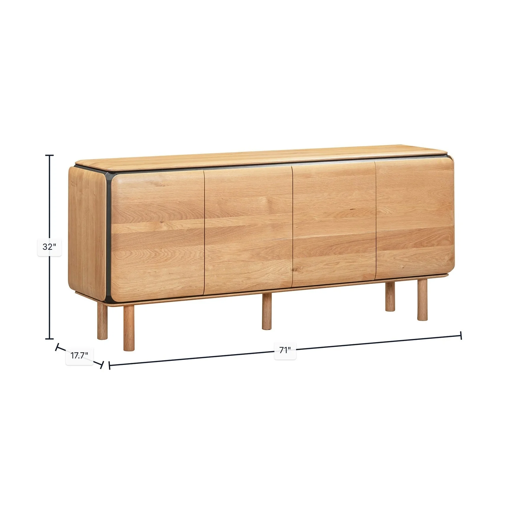 Distillery 4 Door Sideboard - Image 3
