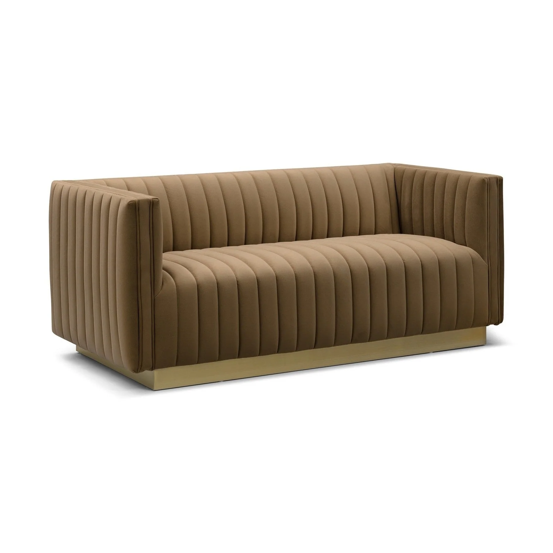 Elba Mid Century Loveseat - Velvet Bronze - Image 2