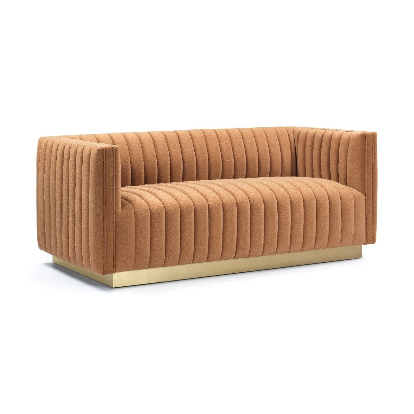 Elba Mid Century Loveseat - Velvet Walnut - Image 3