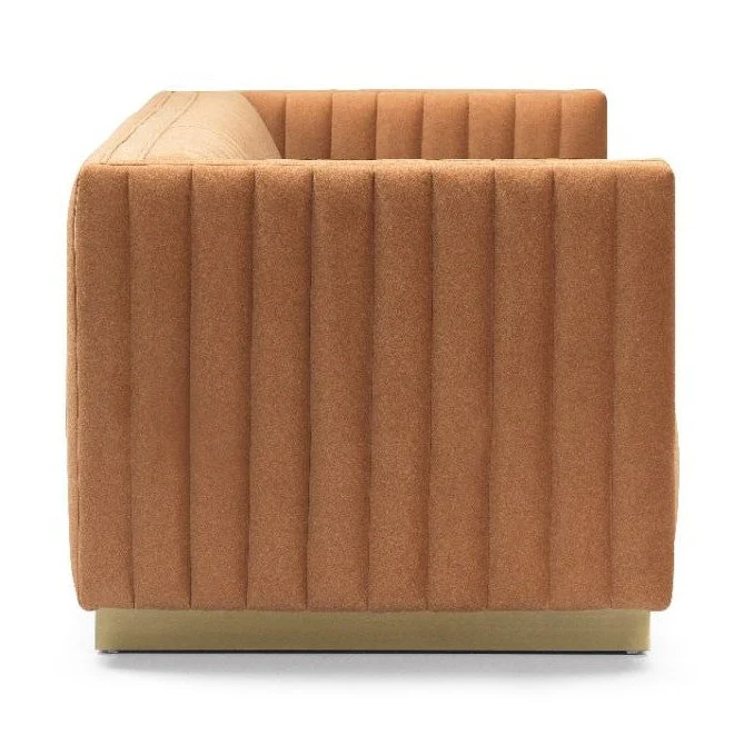 Elba Mid Century Loveseat - Velvet Walnut - Image 4