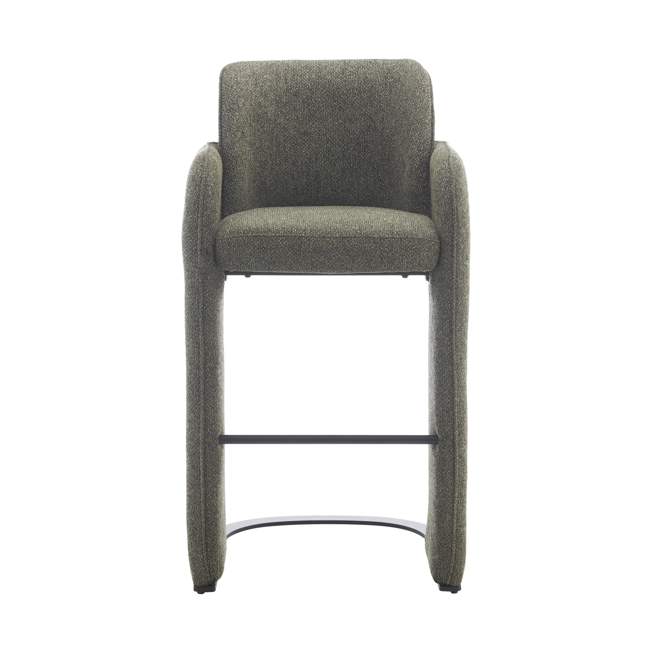 Elina Green Upholstered Modern Bar Chair
