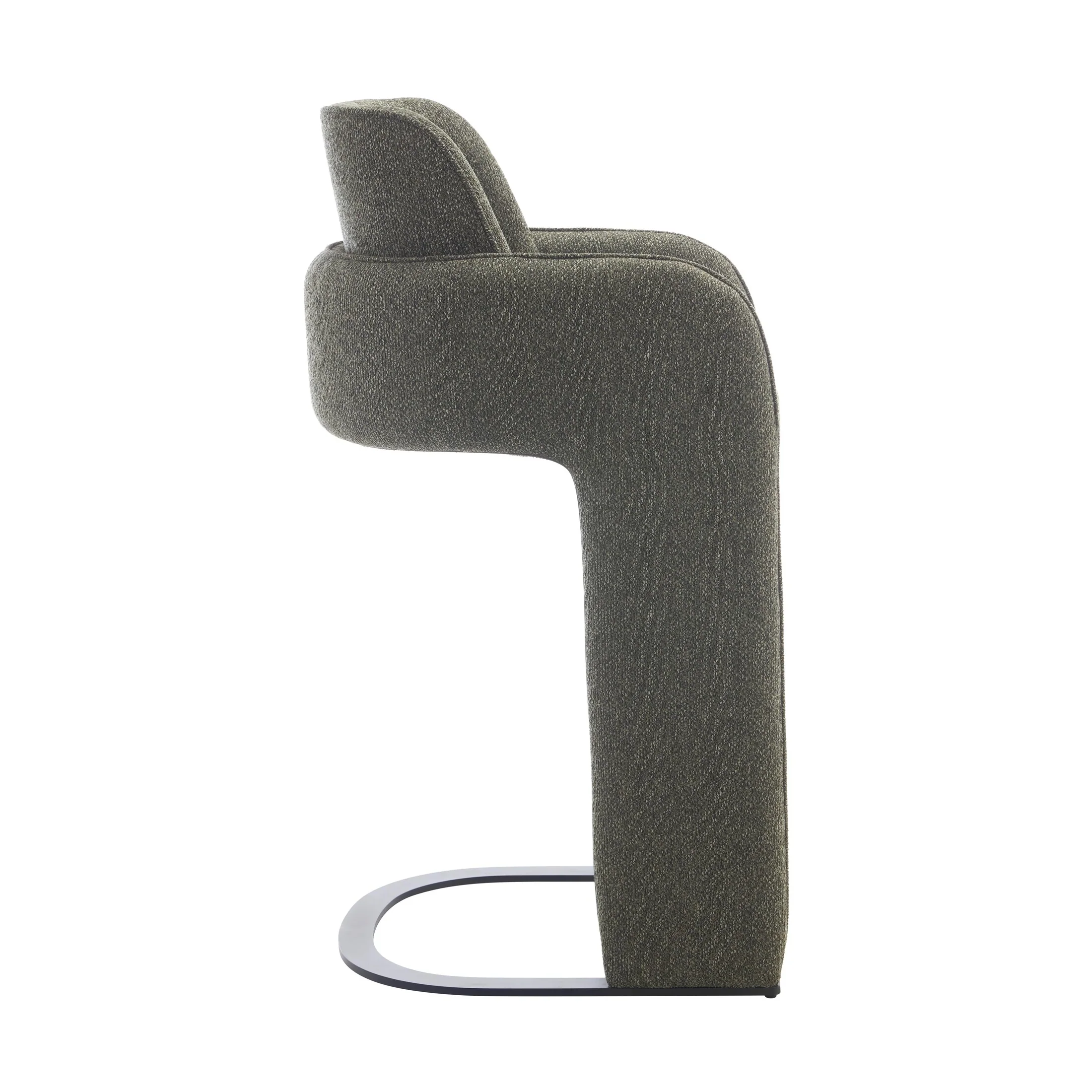 Elina Green Upholstered Modern Bar Chair - Image 3