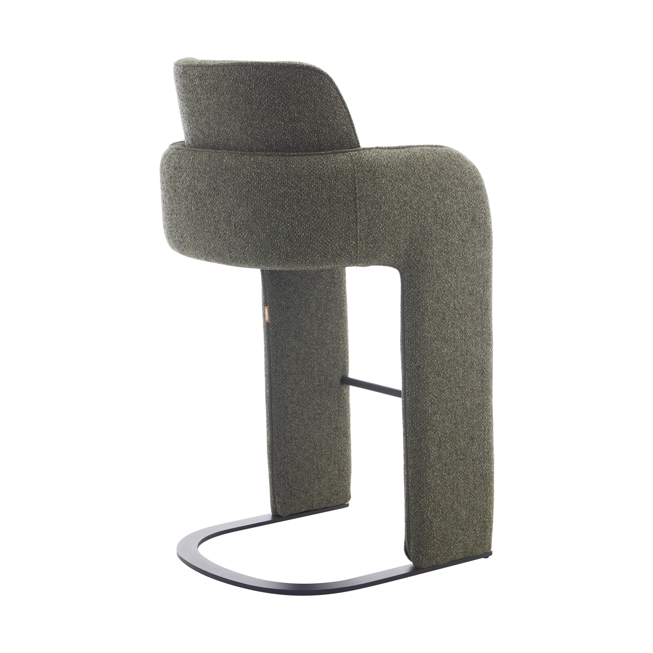 Elina Green Upholstered Modern Bar Chair - Image 4