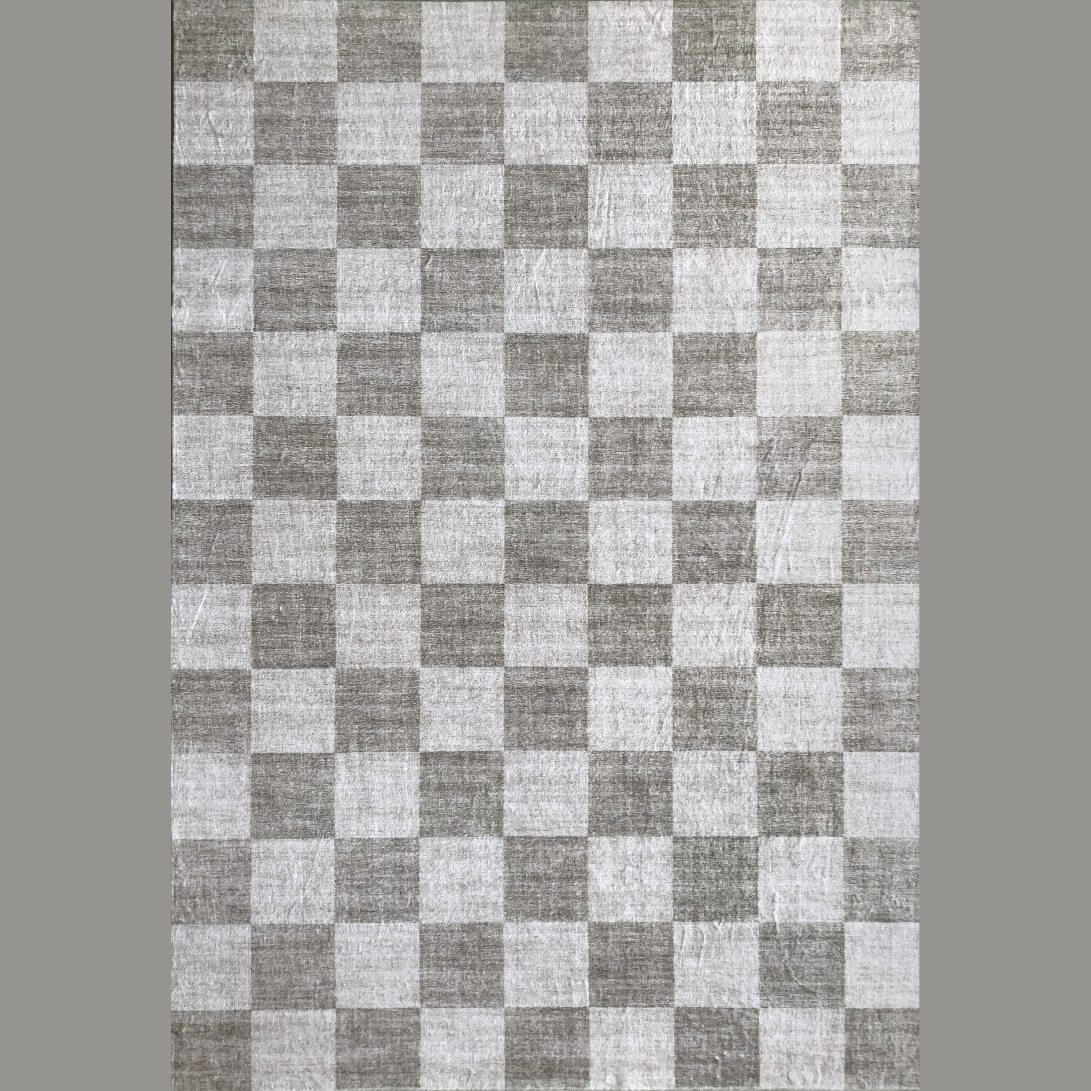 Europa Beige Checkered Rug – 5x8