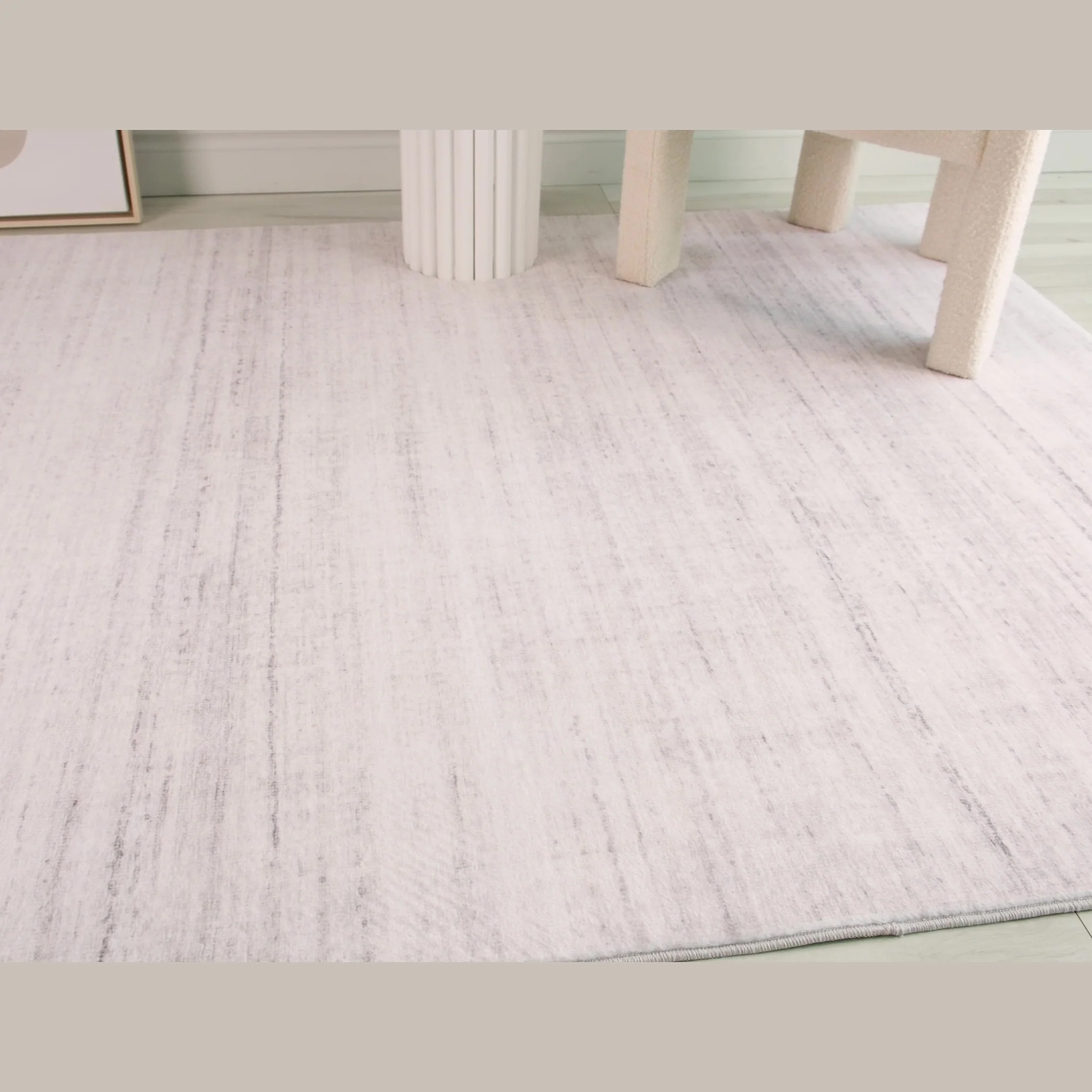 Europa Beige Solid Textured Area Rug - Image 4