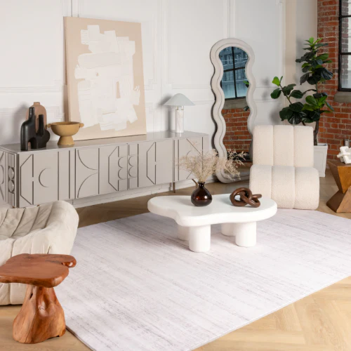 Europa Beige Solid Textured Area Rug – 7' x 10' - Image 2