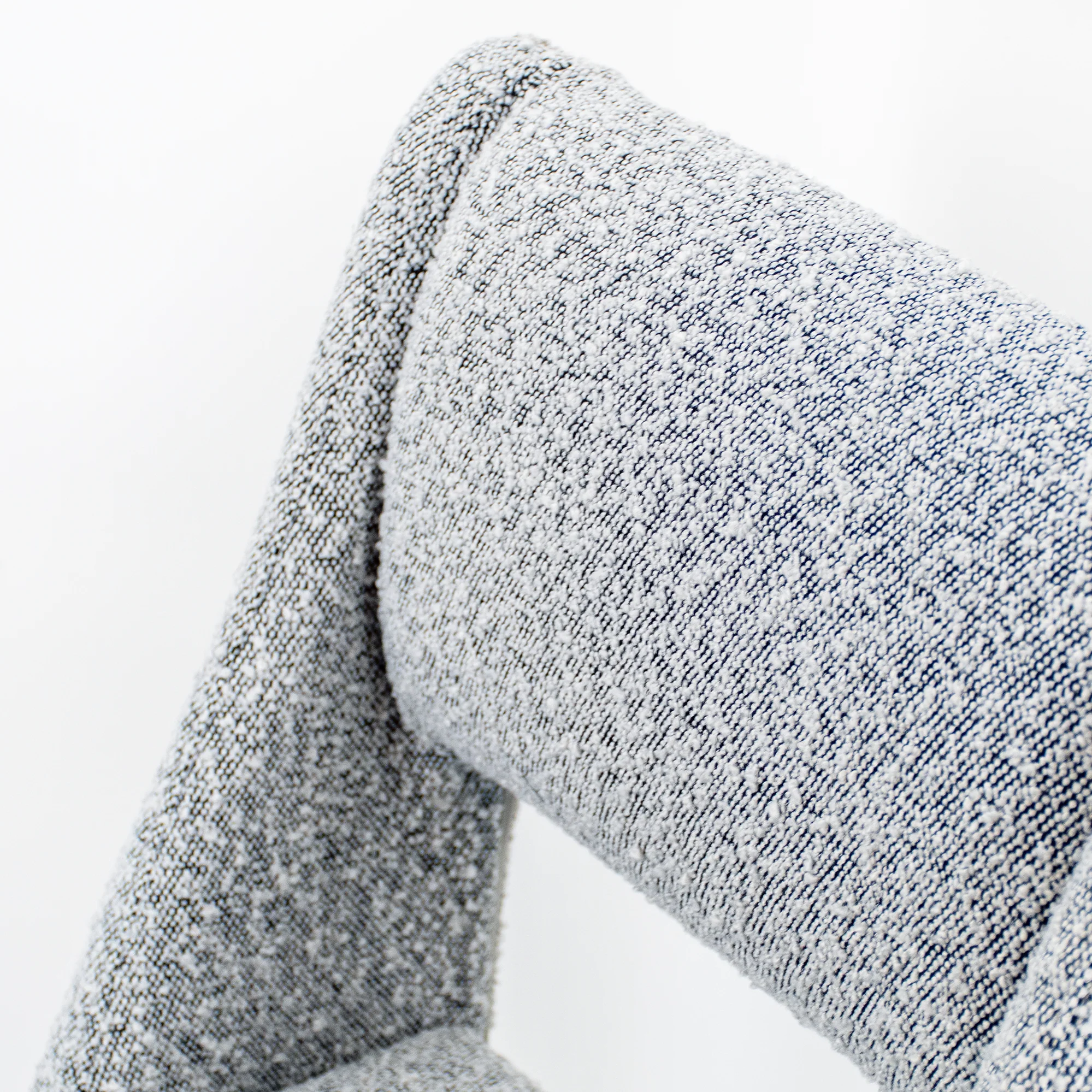 Evan Boucle' Fabric Dining Chair - Grey - Image 3