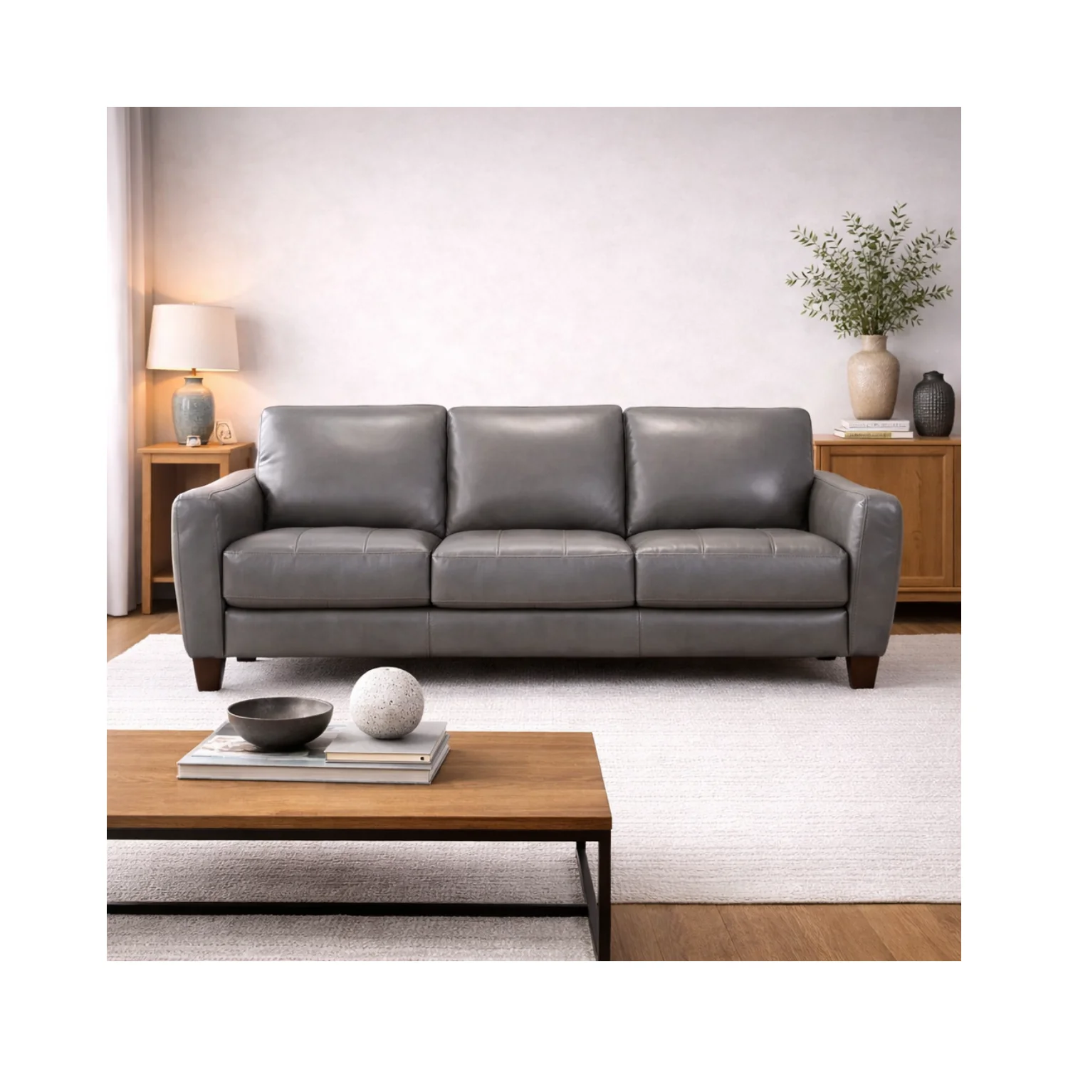 Faustina Leather Sofa - Image 5