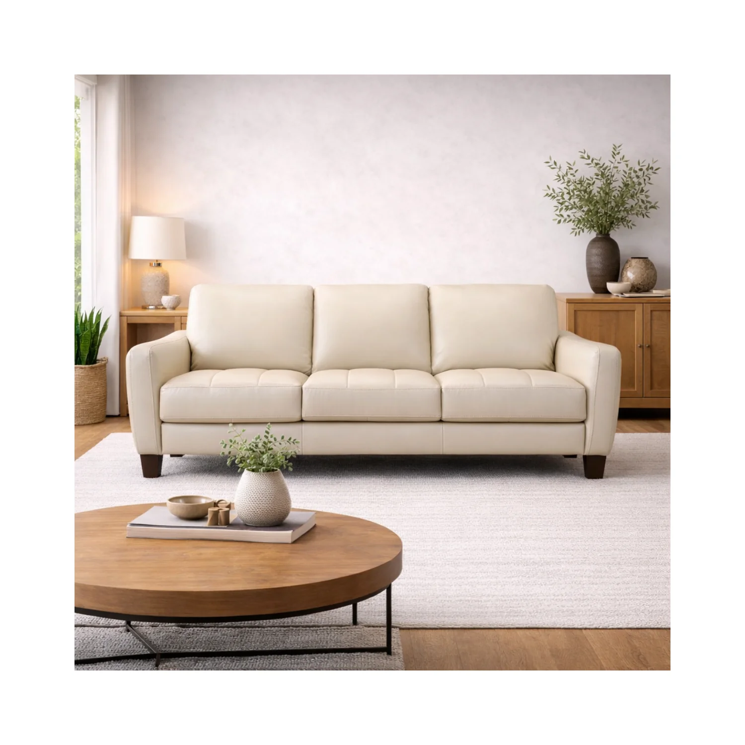 Faustina Leather Sofa - Image 8