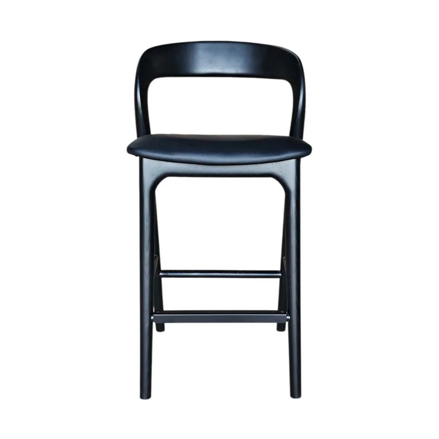 Faylen Counter Stool - Black w/ PU Seat - Image 4