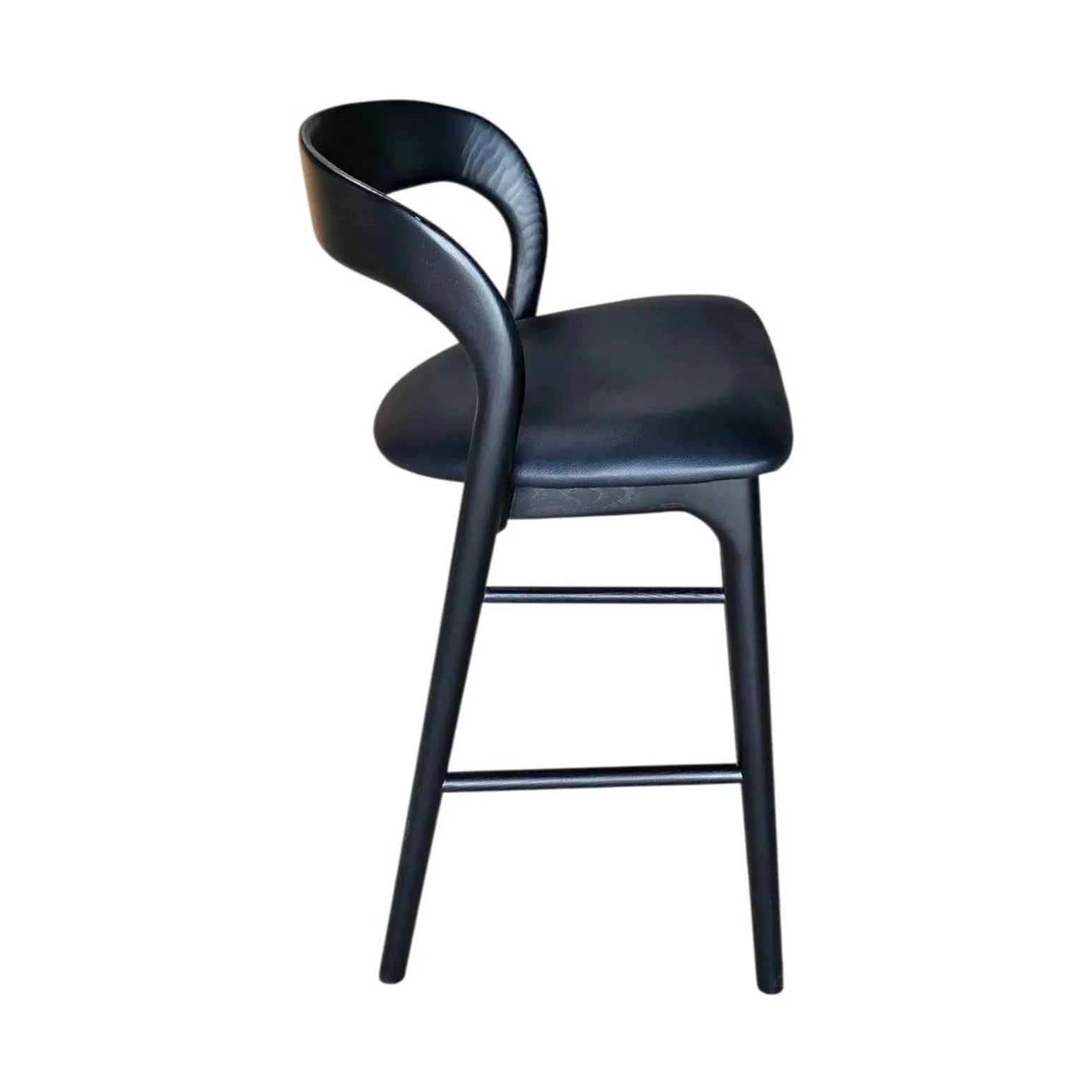 Faylen Counter Stool - Black w/ PU Seat - Image 6