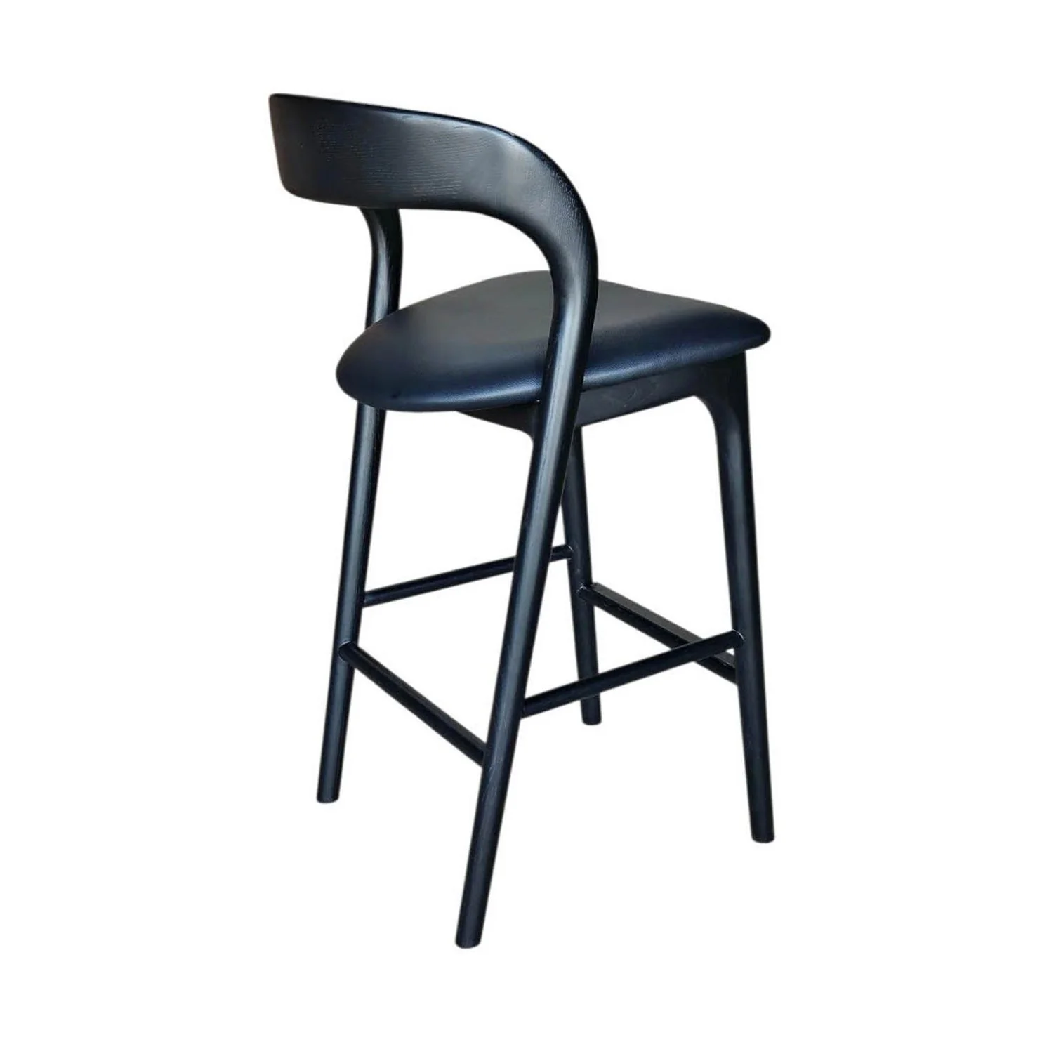 Faylen Counter Stool - Black w/ PU Seat - Image 8